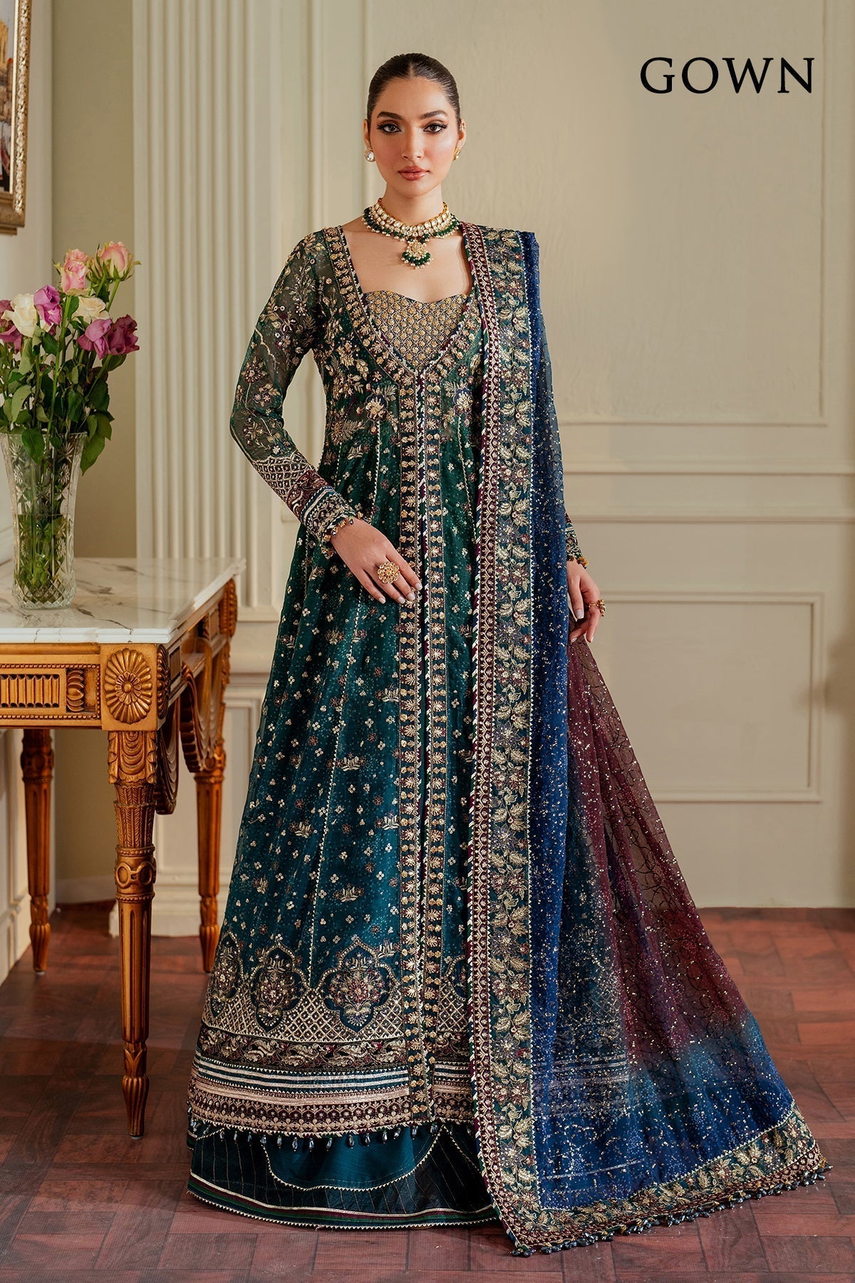 BAROQUE__EMBROIDERED CHIFFON CH13-03 - House Of Hania