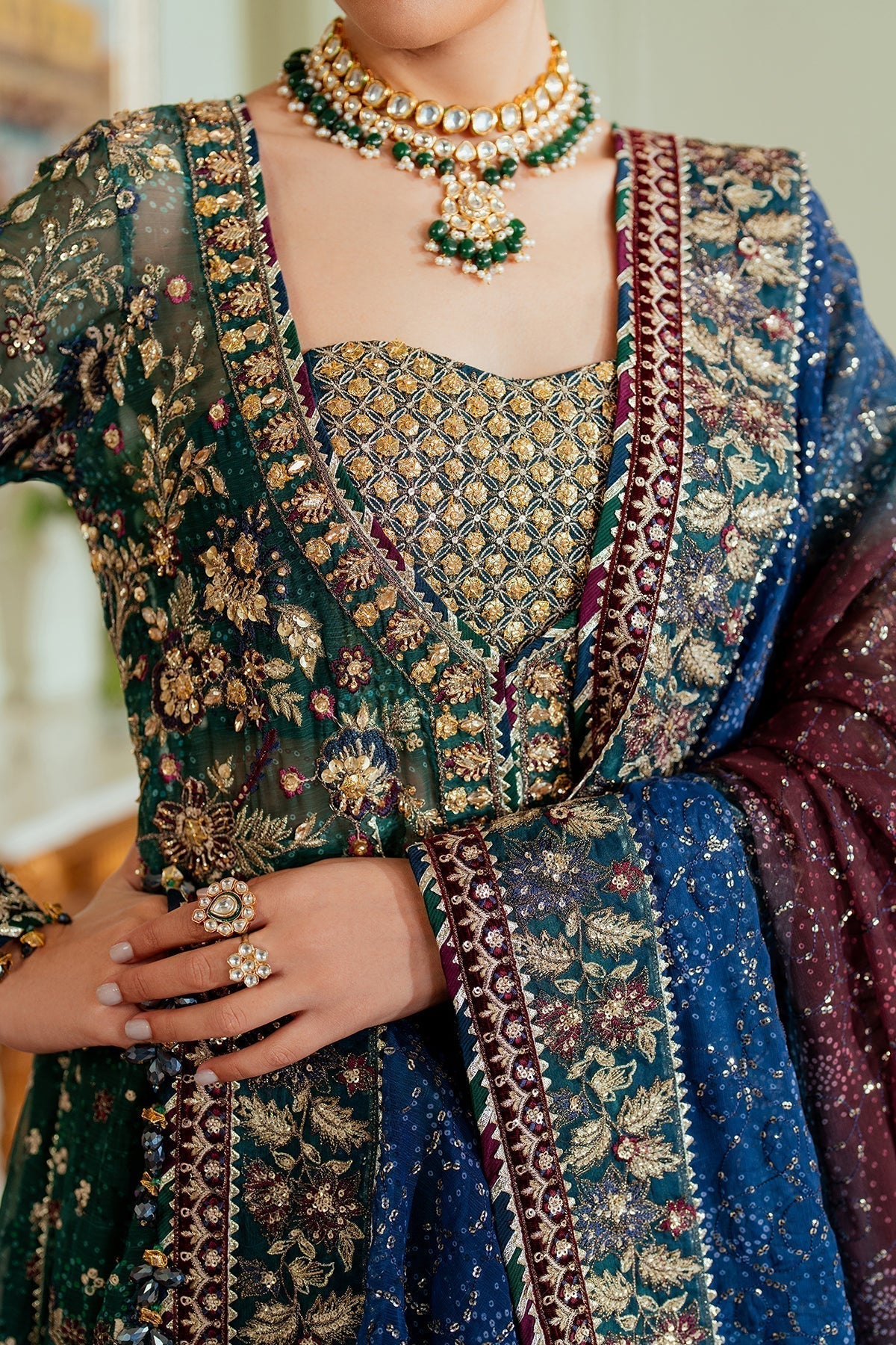BAROQUE__EMBROIDERED CHIFFON CH13-03 - House Of Hania