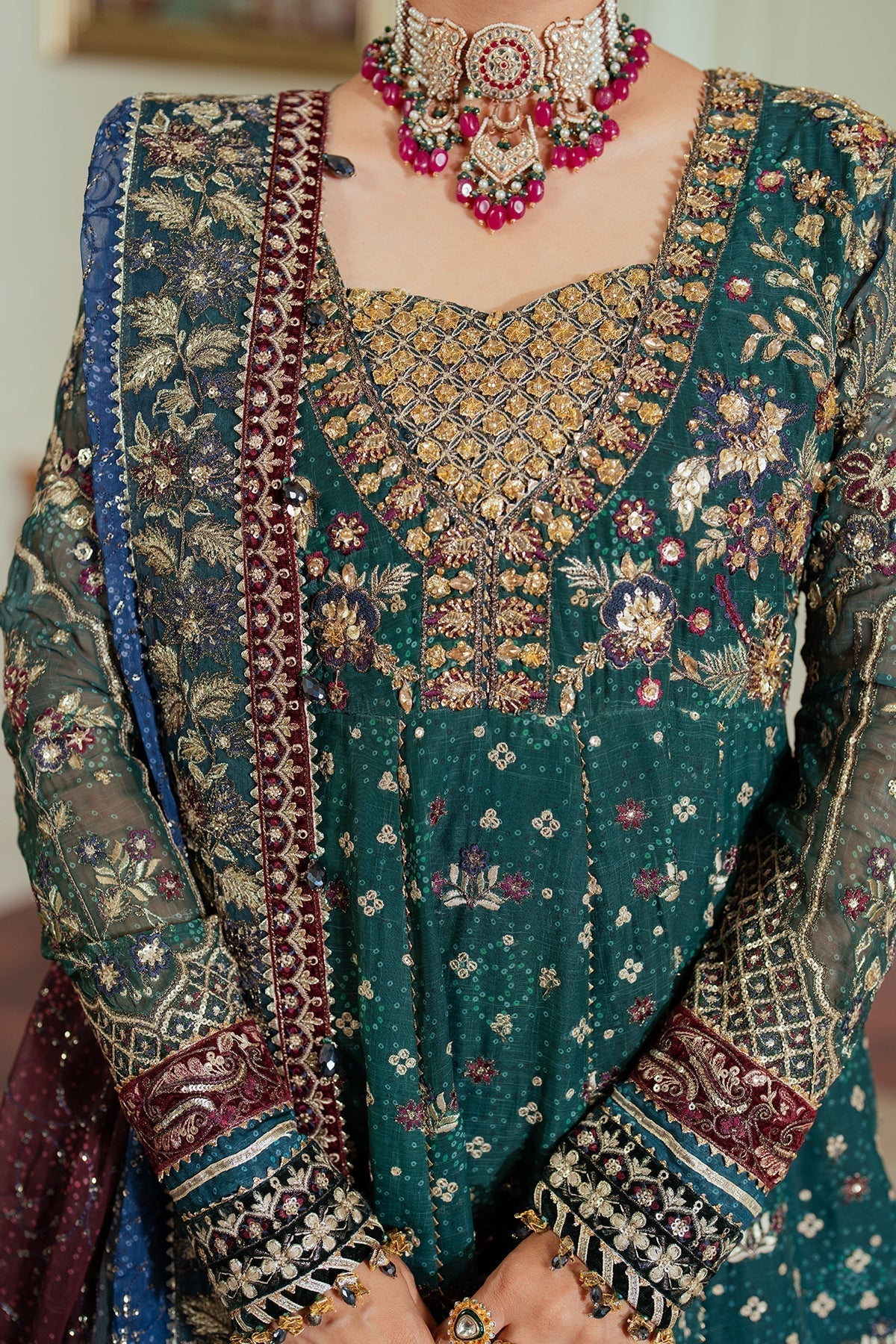 BAROQUE__EMBROIDERED CHIFFON CH13-03 - House Of Hania