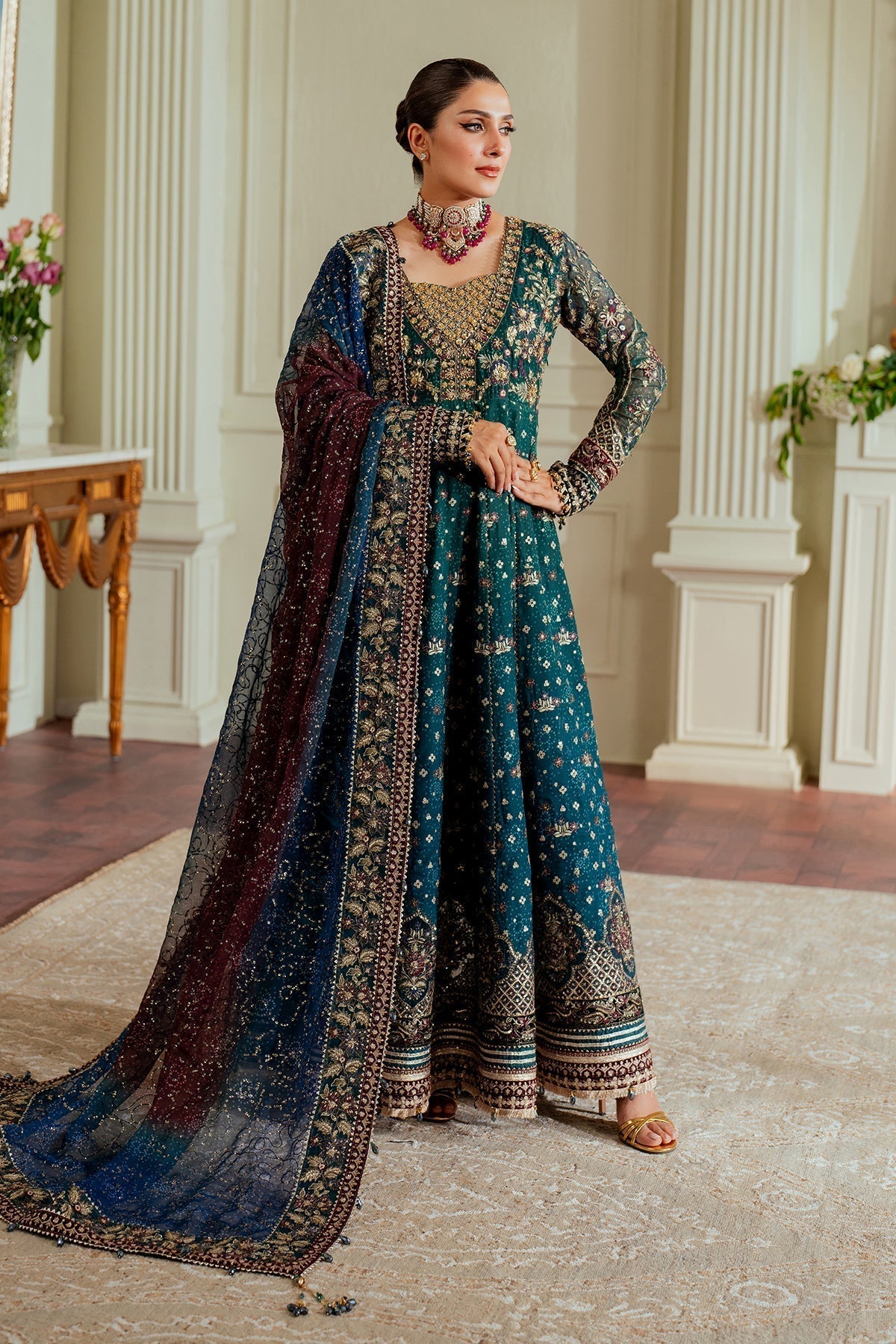 BAROQUE__EMBROIDERED CHIFFON CH13-03 - House Of Hania