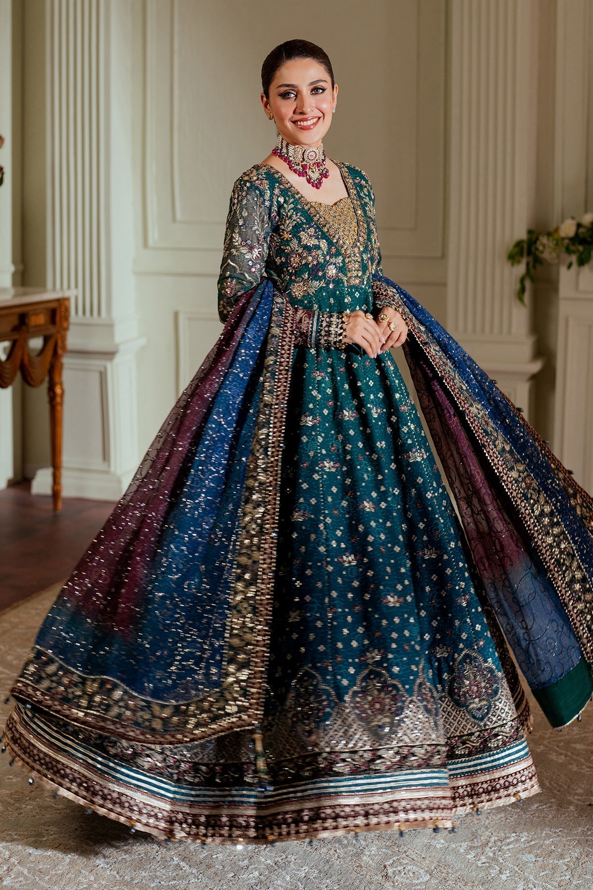 BAROQUE__EMBROIDERED CHIFFON CH13-03 - House Of Hania