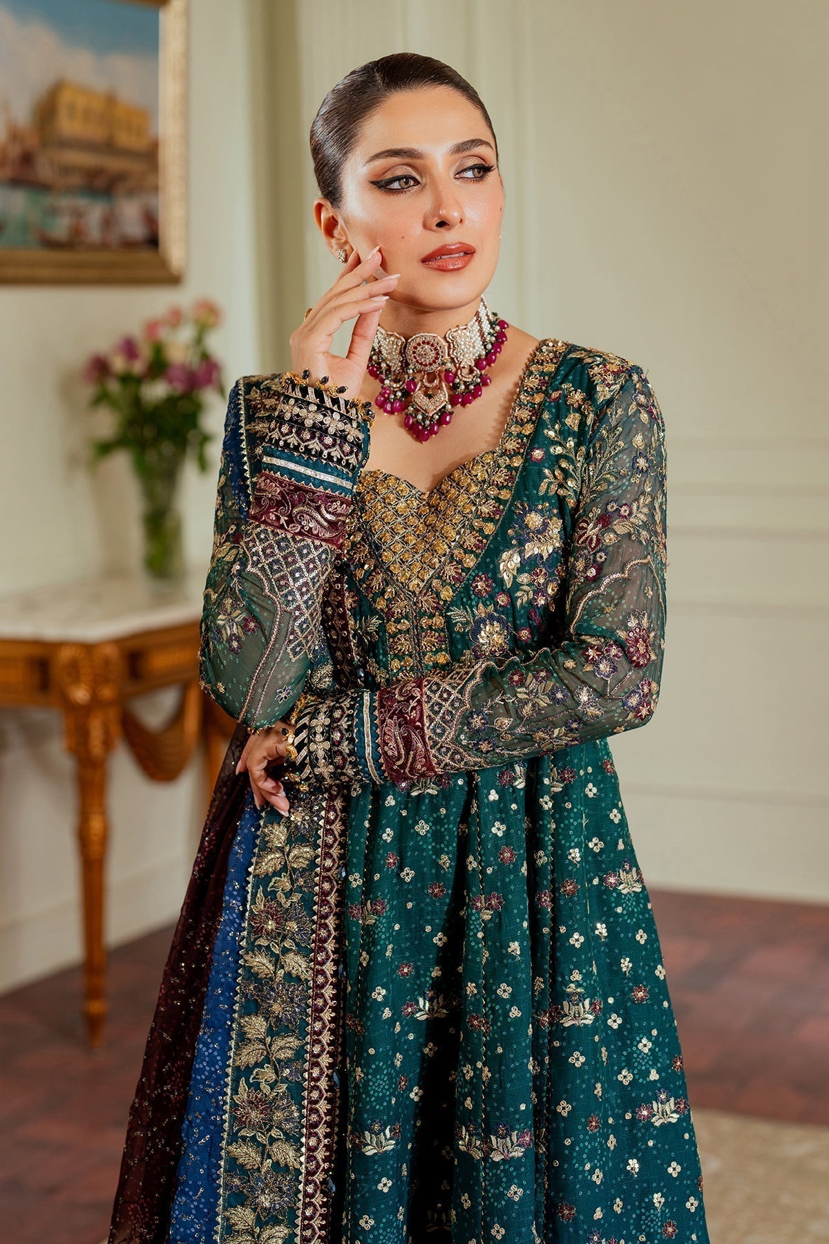 BAROQUE__EMBROIDERED CHIFFON CH13-03 - House Of Hania