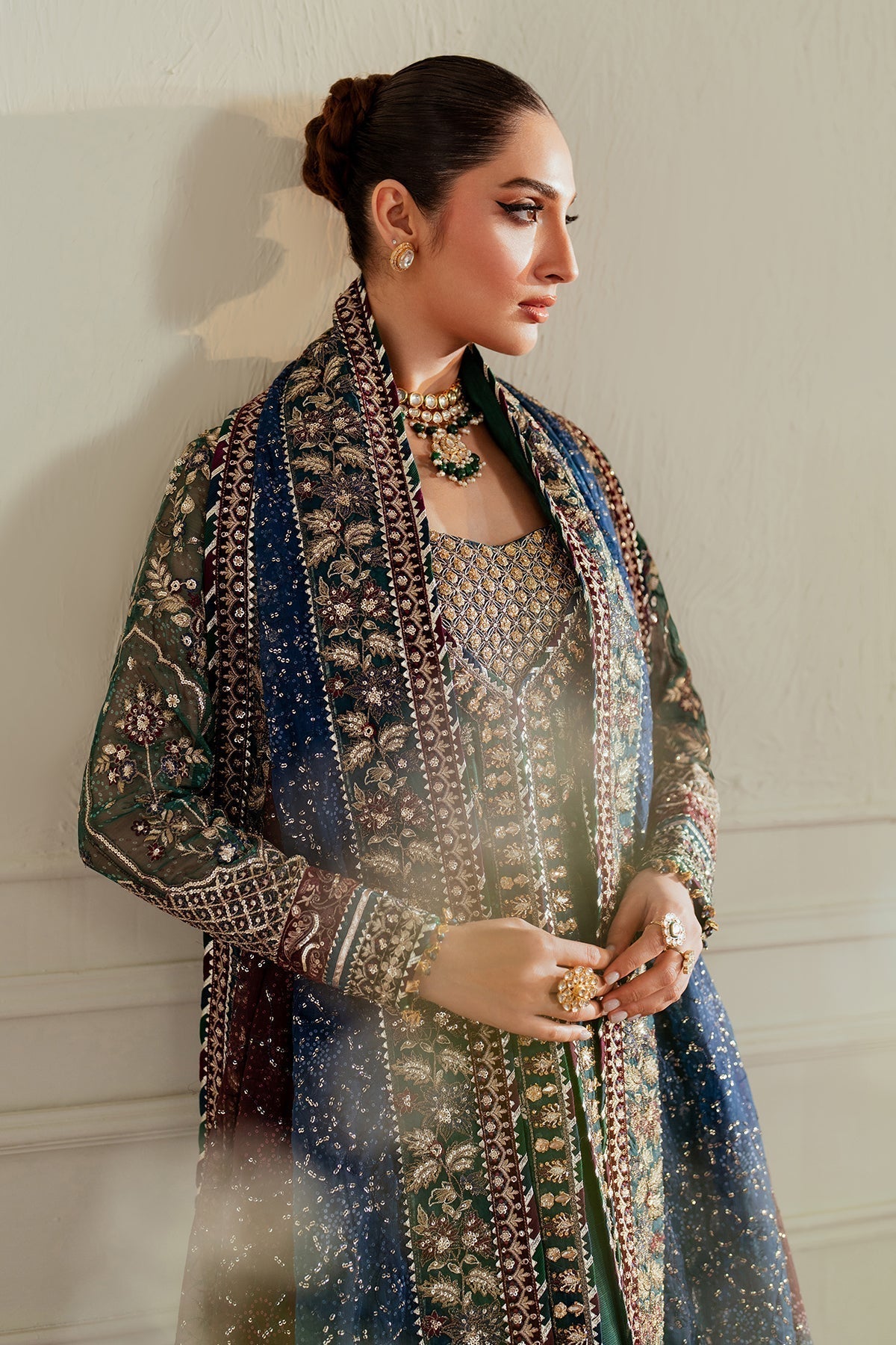 BAROQUE__EMBROIDERED CHIFFON CH13-03 - House Of Hania