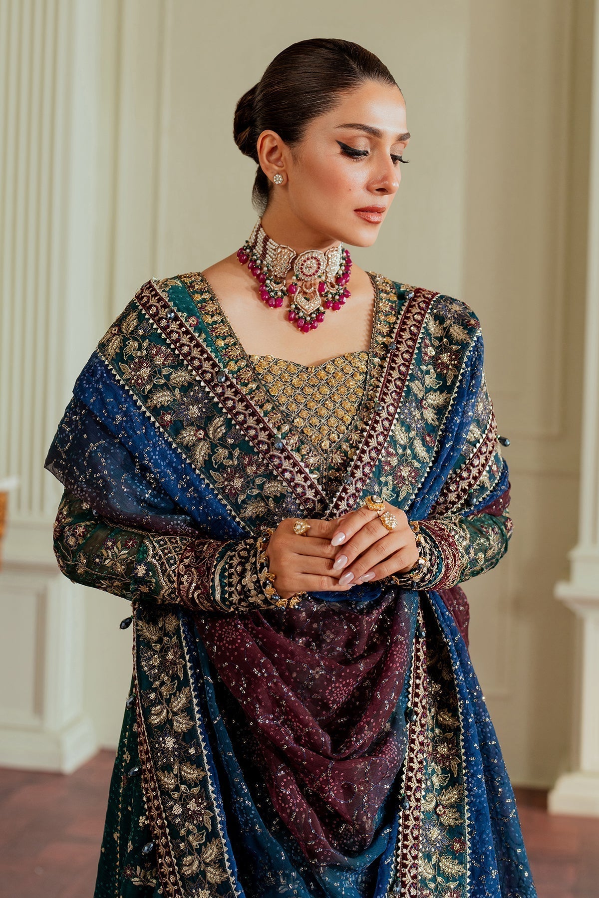 BAROQUE__EMBROIDERED CHIFFON CH13-03 - House Of Hania