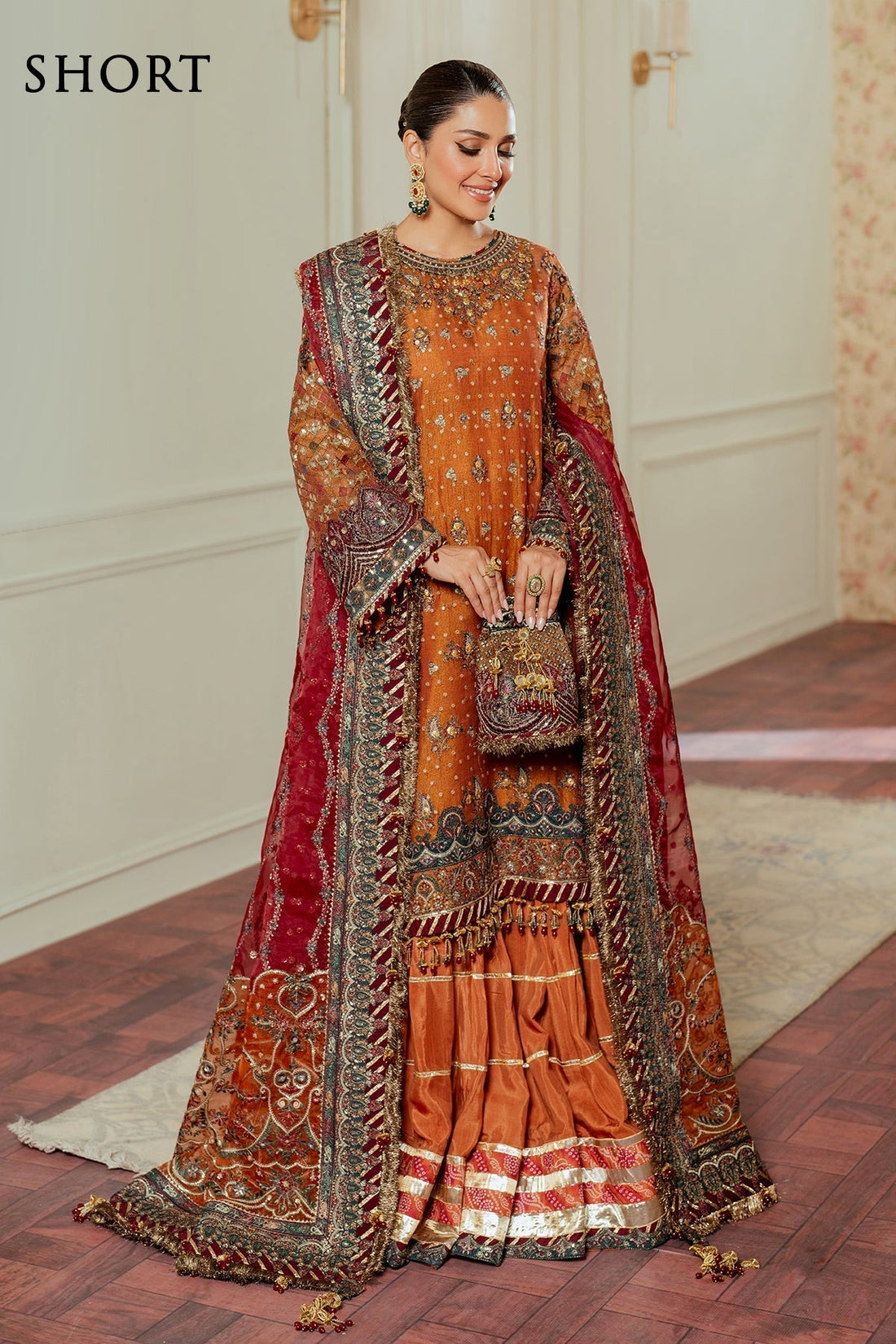BAROQUE__EMBROIDERED NET CH13-01 STITCHED - House Of Hania
