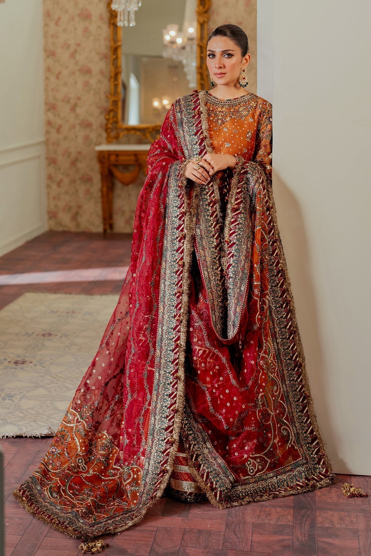 BAROQUE__EMBROIDERED NET CH13-01 STITCHED - House Of Hania