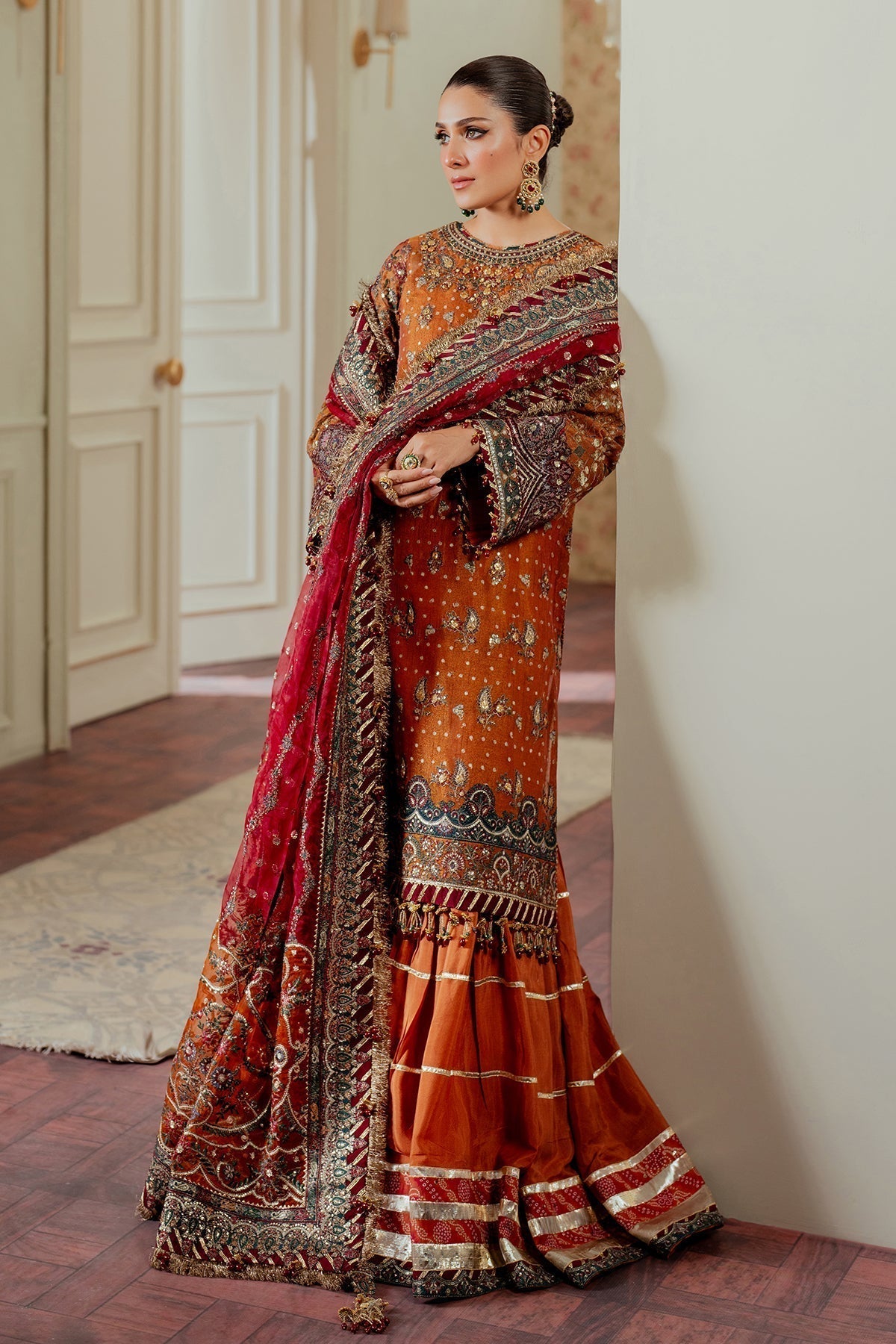 BAROQUE__EMBROIDERED NET CH13-01 STITCHED - House Of Hania