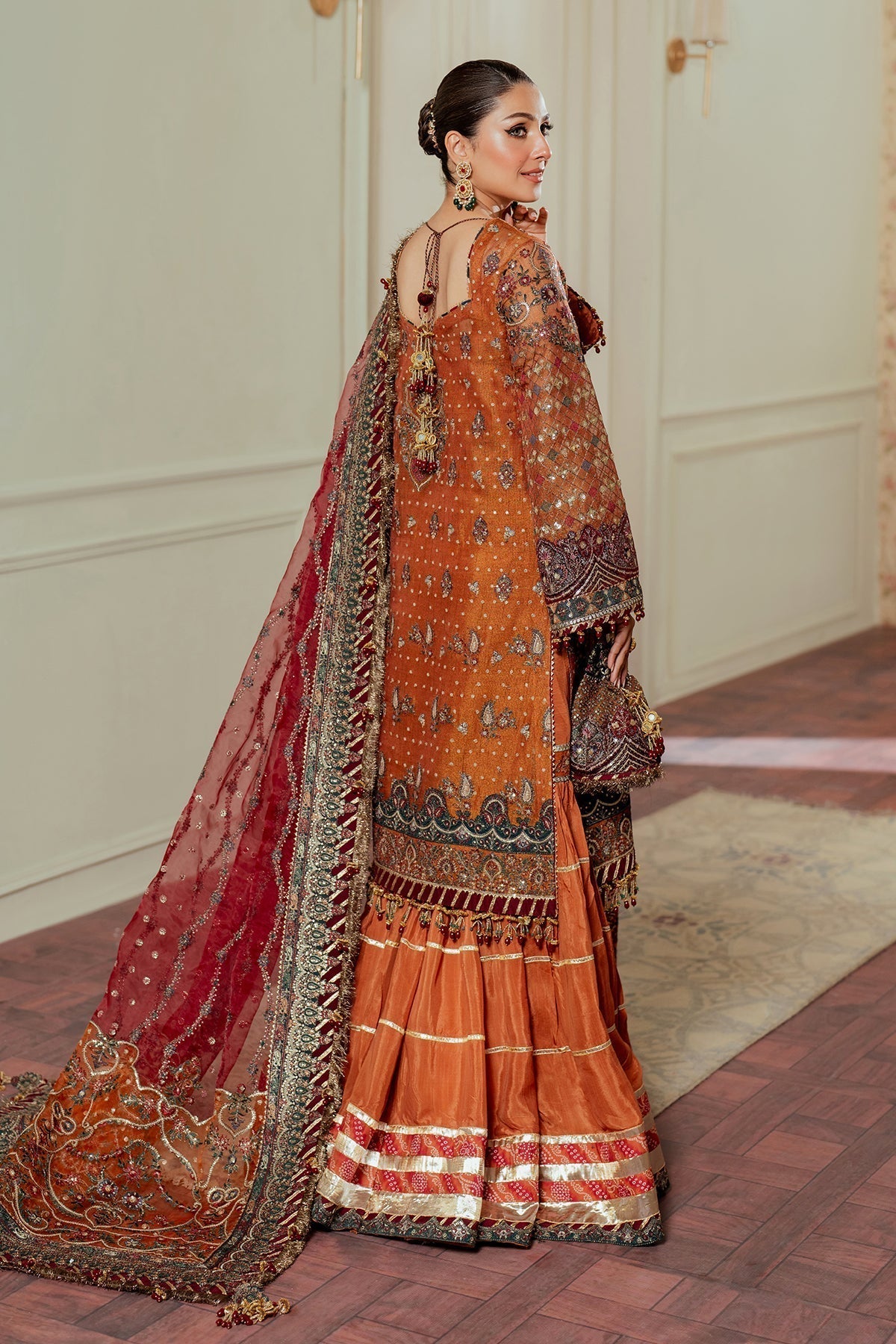 BAROQUE__EMBROIDERED NET CH13-01 STITCHED - House Of Hania