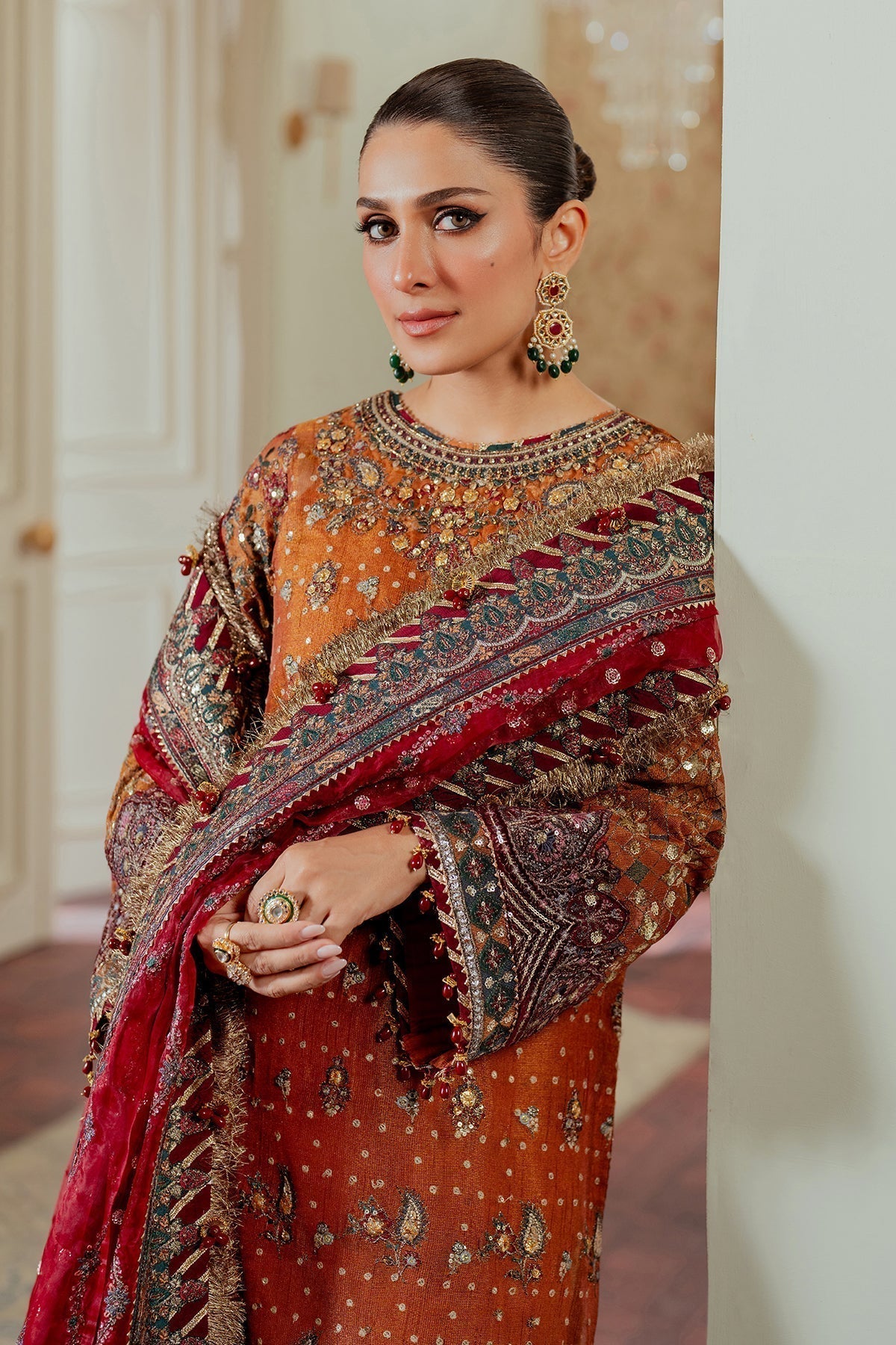 BAROQUE__EMBROIDERED NET CH13-01 STITCHED - House Of Hania