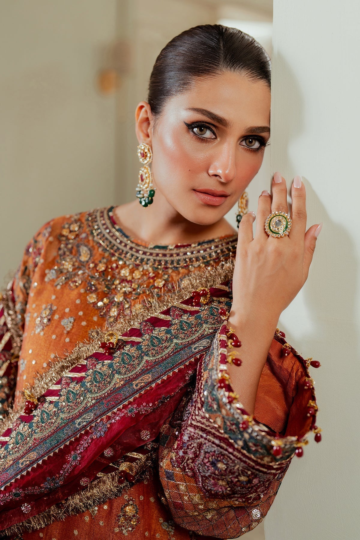 BAROQUE__EMBROIDERED NET CH13-01 STITCHED - House Of Hania