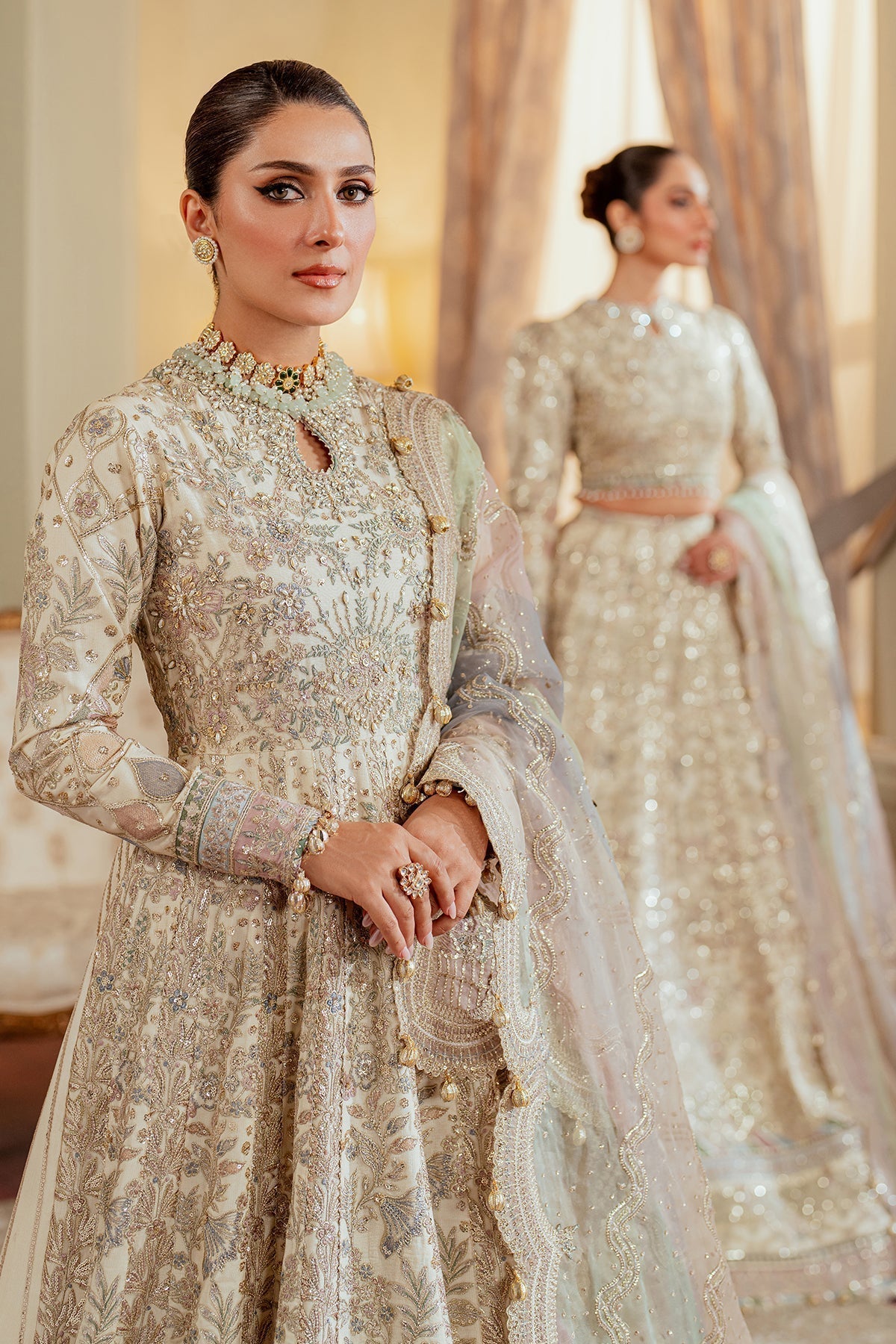 BAROQUE__EMBROIDERED NET CH13-06 STITCHED - House Of Hania