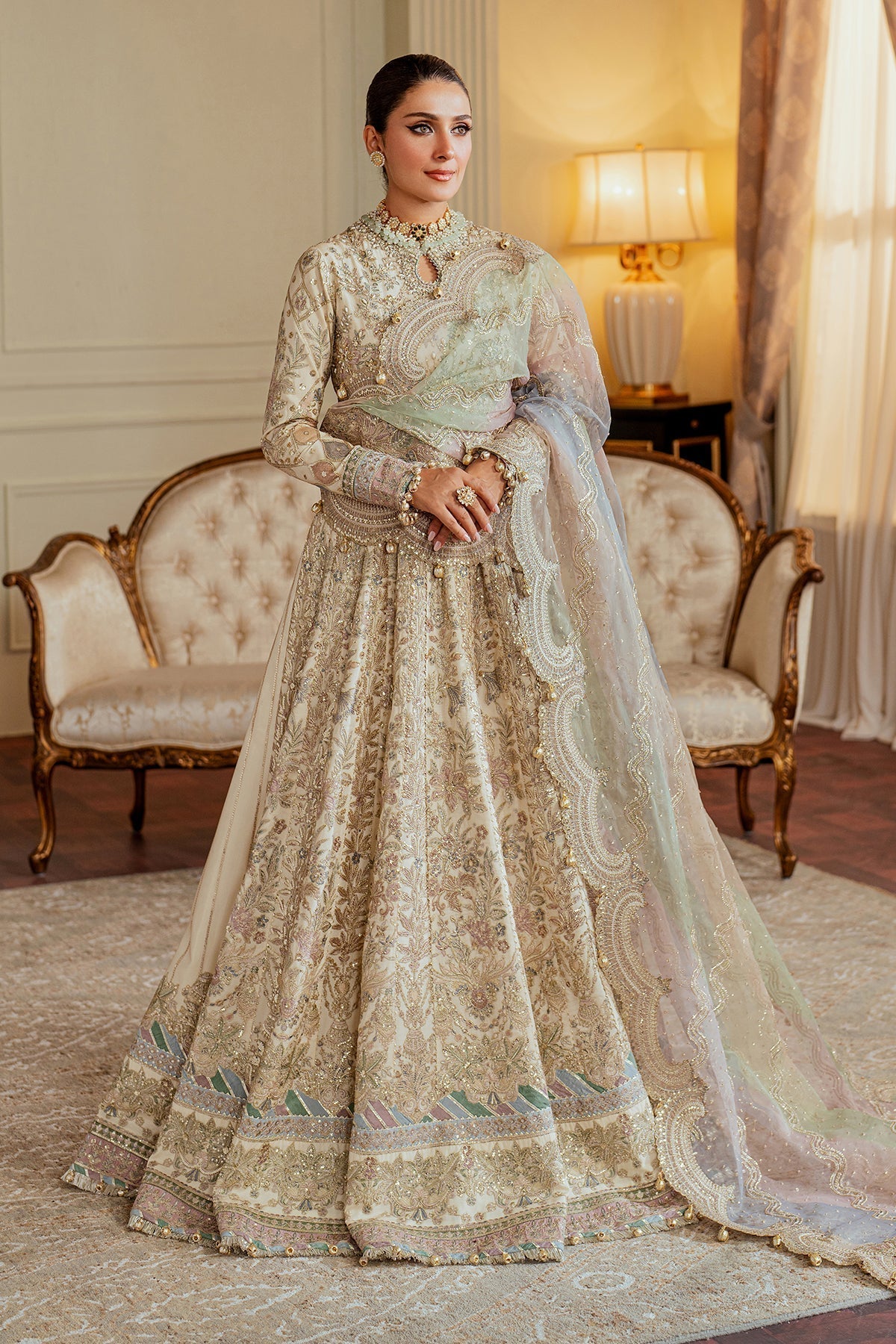 BAROQUE__EMBROIDERED NET CH13-06 STITCHED - House Of Hania