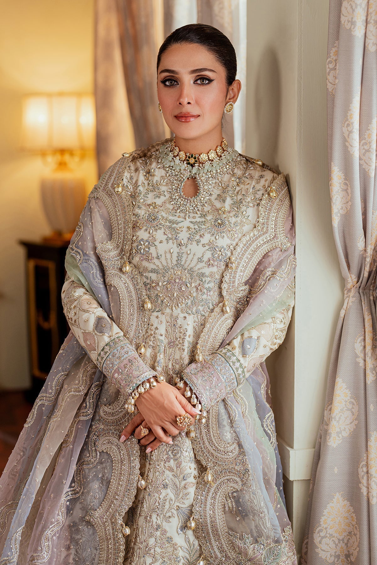 BAROQUE__EMBROIDERED NET CH13-06 STITCHED - House Of Hania