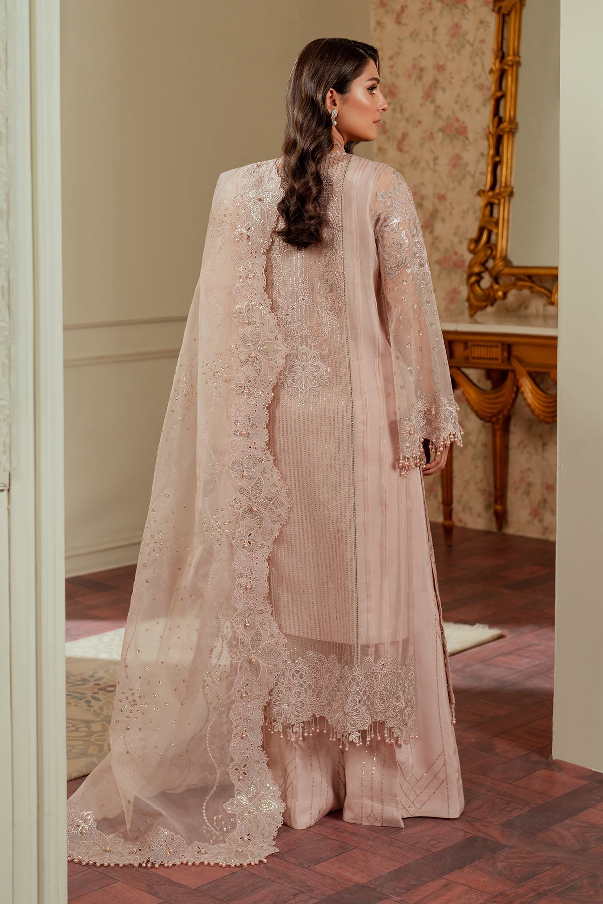 BAROQUE__EMBROIDERED ORGANZA CH13-04 STITCHED - House Of Hania