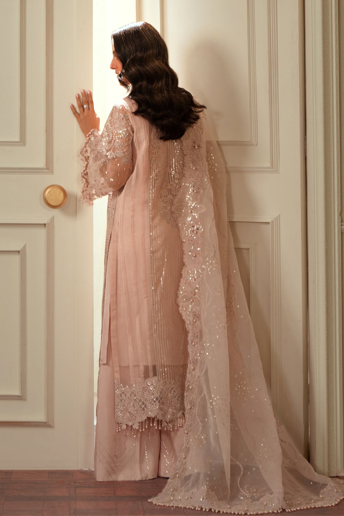 BAROQUE__EMBROIDERED ORGANZA CH13-04 STITCHED - House Of Hania