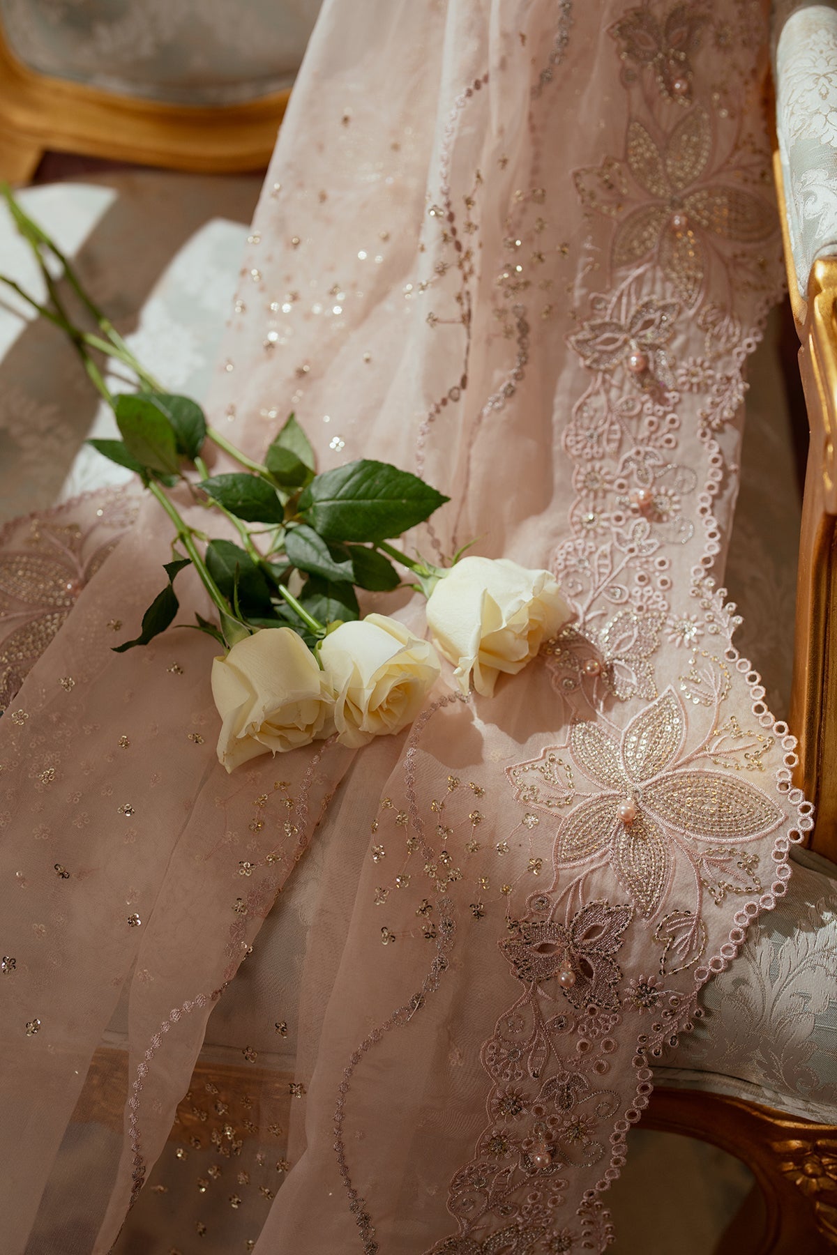 BAROQUE__EMBROIDERED ORGANZA CH13-04 STITCHED - House Of Hania