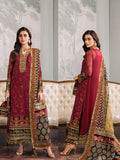 Baroque Chantelle Embroidered Luxury Chiffon 3Pc Suit EC-07 - House Of Hania