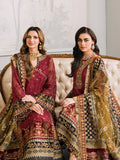 Baroque Chantelle Embroidered Luxury Chiffon 3Pc Suit EC-07 - House Of Hania