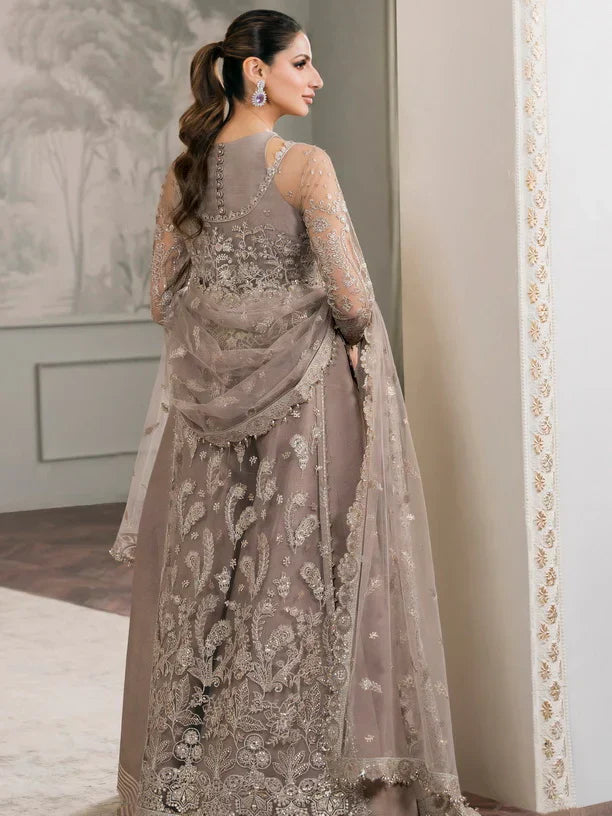 Baroque Chantelle Embroidered Luxury Net 3Pc Suit EC-06 - House Of Hania