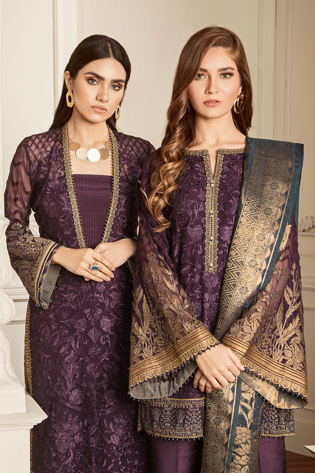Baroque-EMBROIDERED CHIFFON CH05-10 - House Of Hania
