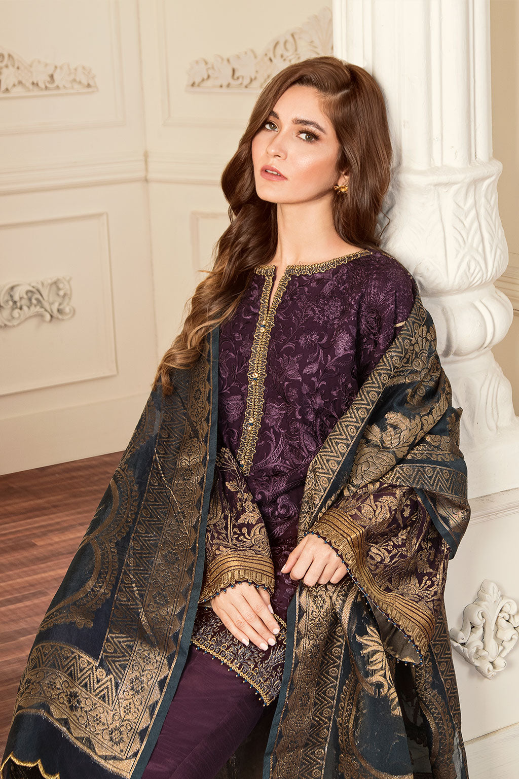 Baroque-EMBROIDERED CHIFFON CH05-10 - House Of Hania