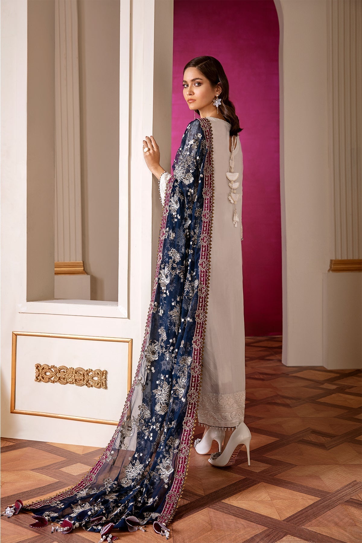 Baroque-EMBROIDERED CHIFFON CH07-02 - House Of Hania