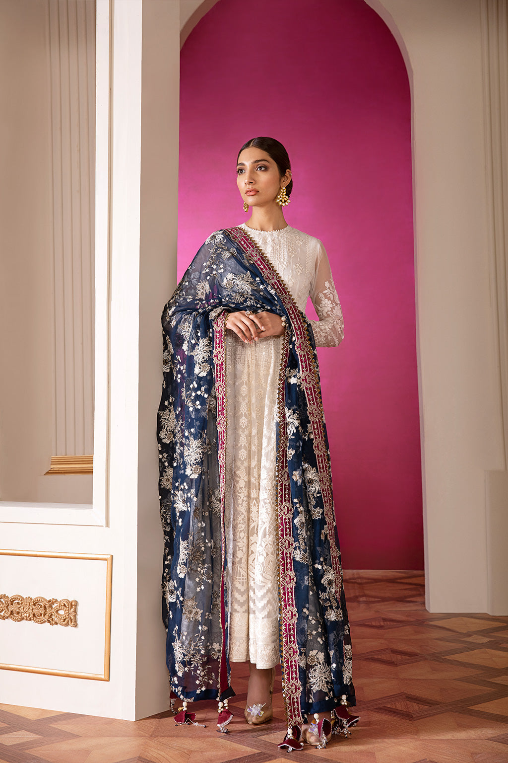Baroque-EMBROIDERED CHIFFON CH07-02 - House Of Hania