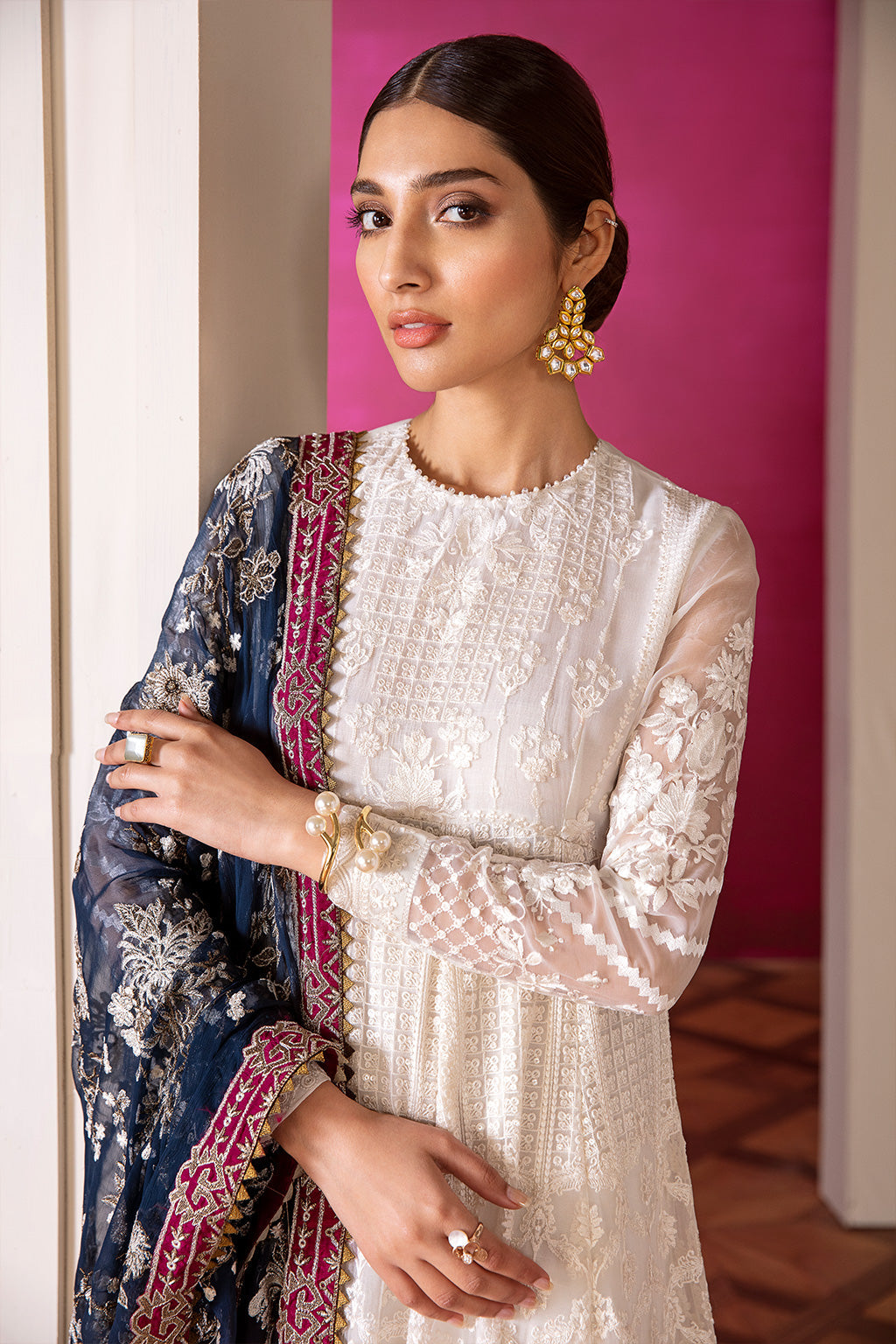 Baroque-EMBROIDERED CHIFFON CH07-02 - House Of Hania