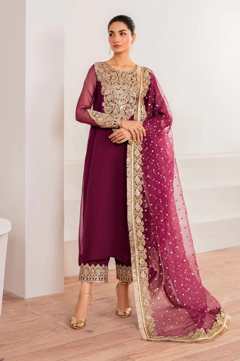 Baroque | EMBROIDERED CHIFFON PR-997 - House Of Hania