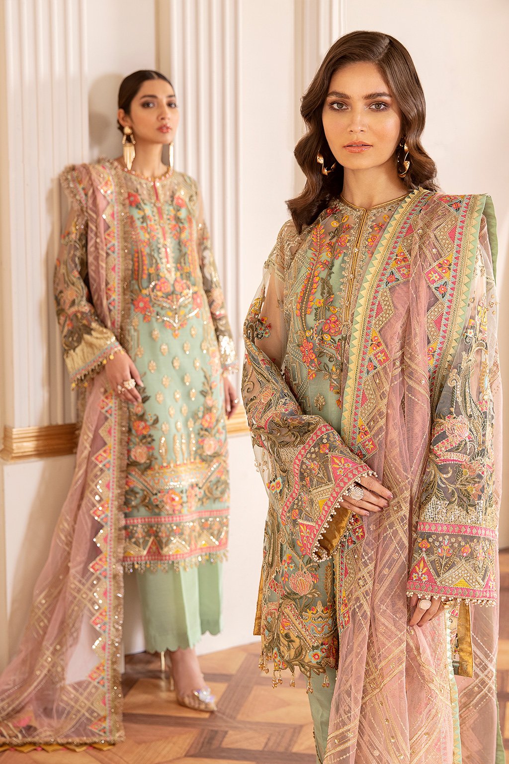 Baroque-EMBROIDERED NET CH07-01 - House Of Hania