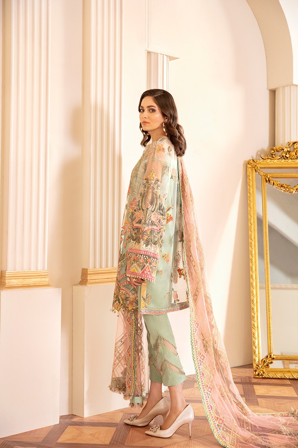 Baroque-EMBROIDERED NET CH07-01 - House Of Hania