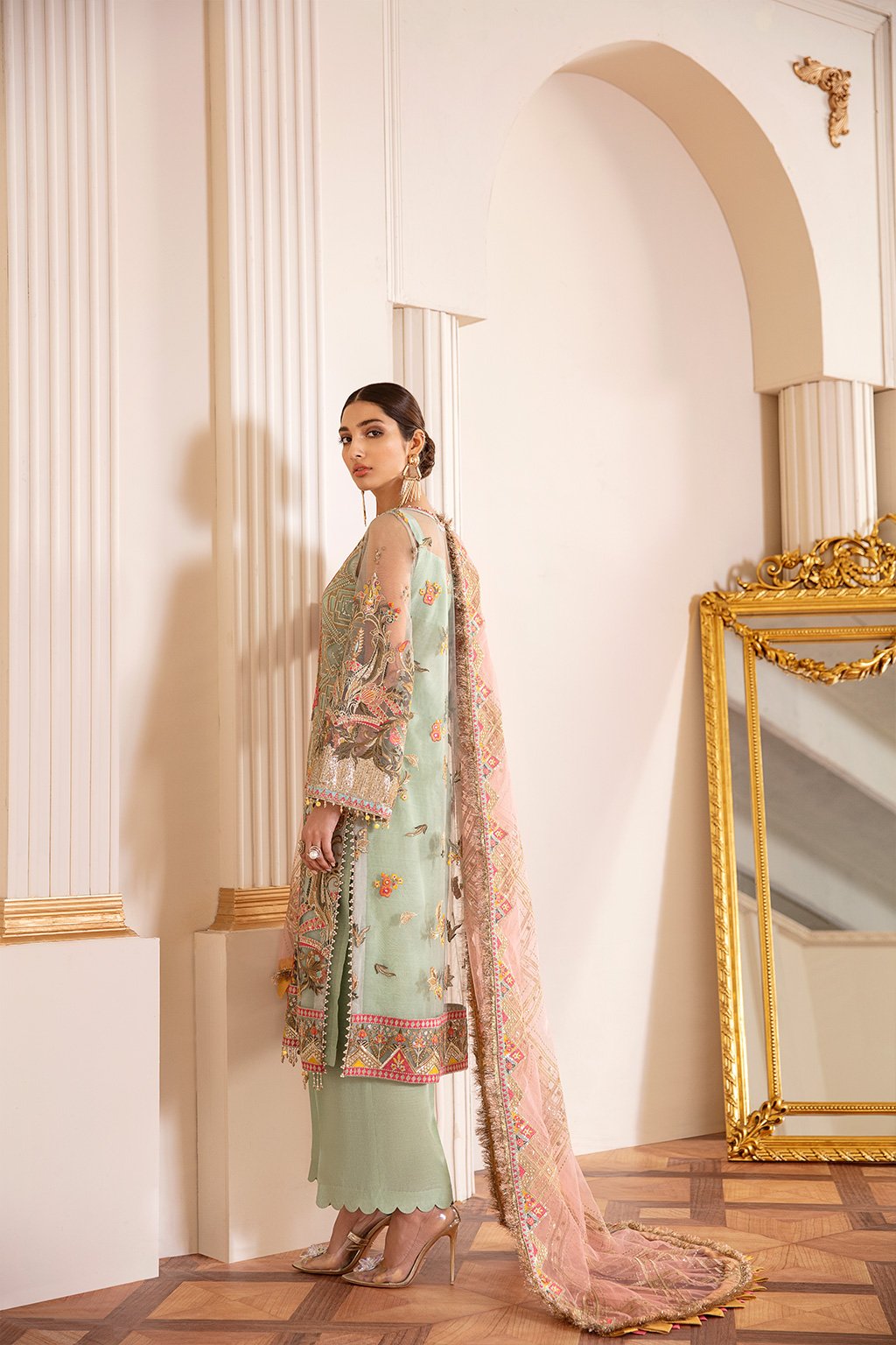 Baroque-EMBROIDERED NET CH07-01 - House Of Hania