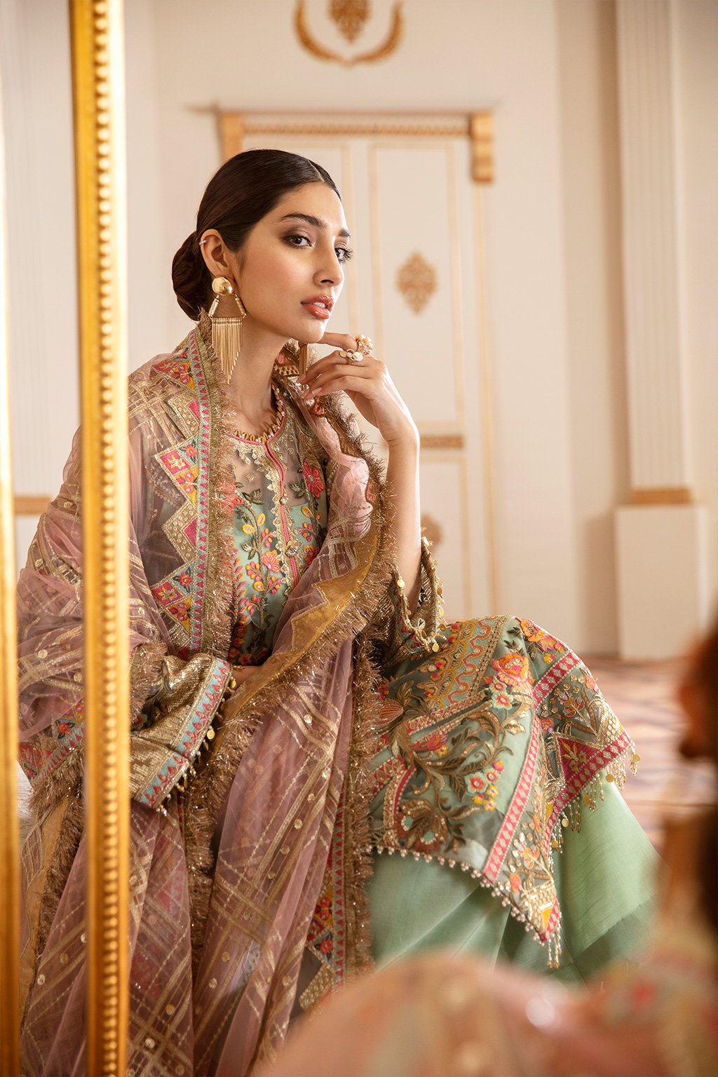 Baroque-EMBROIDERED NET CH07-01 - House Of Hania