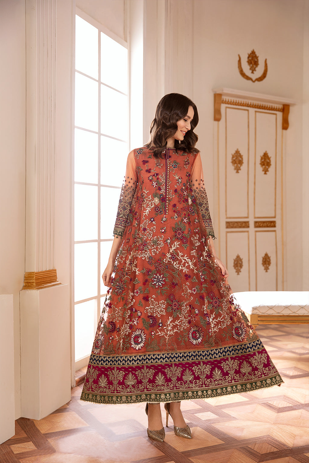 Baroque-EMBROIDERED NET CH07-03 - House Of Hania