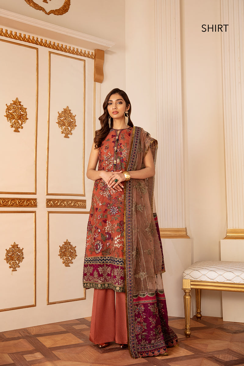 Baroque-EMBROIDERED NET CH07-03 - House Of Hania