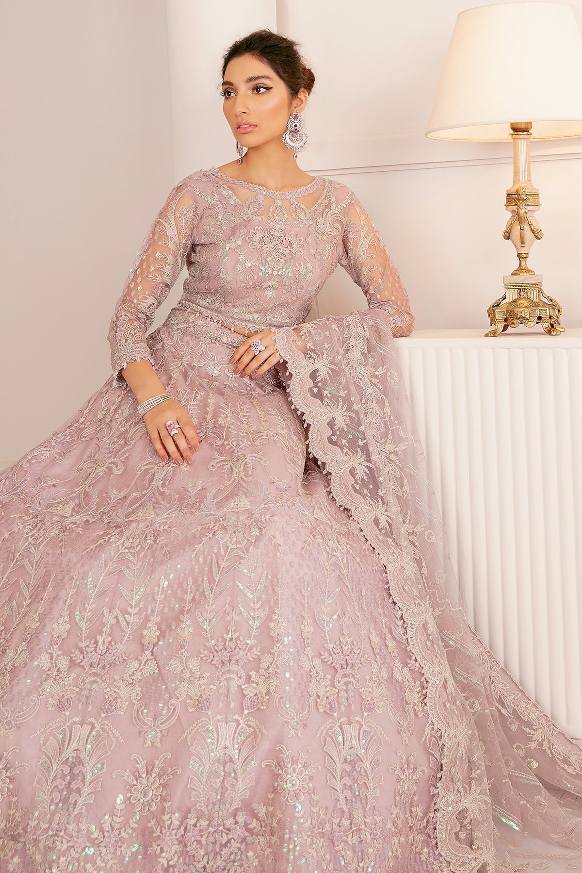 Baroque-EMBROIDERED NET CH08-01 - House Of Hania