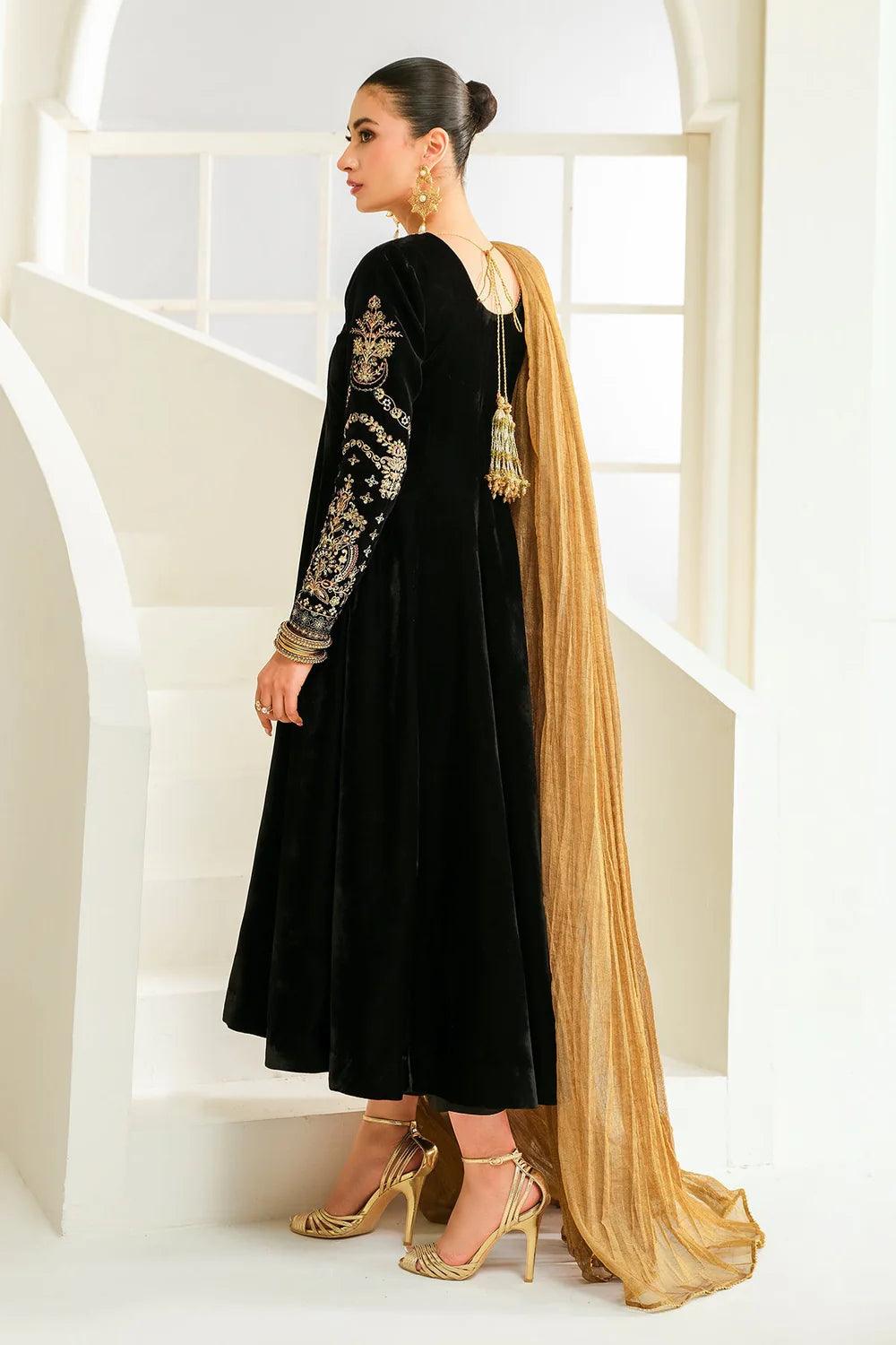 Baroque | EMBROIDERED VELVET PR-1018 - House Of Hania