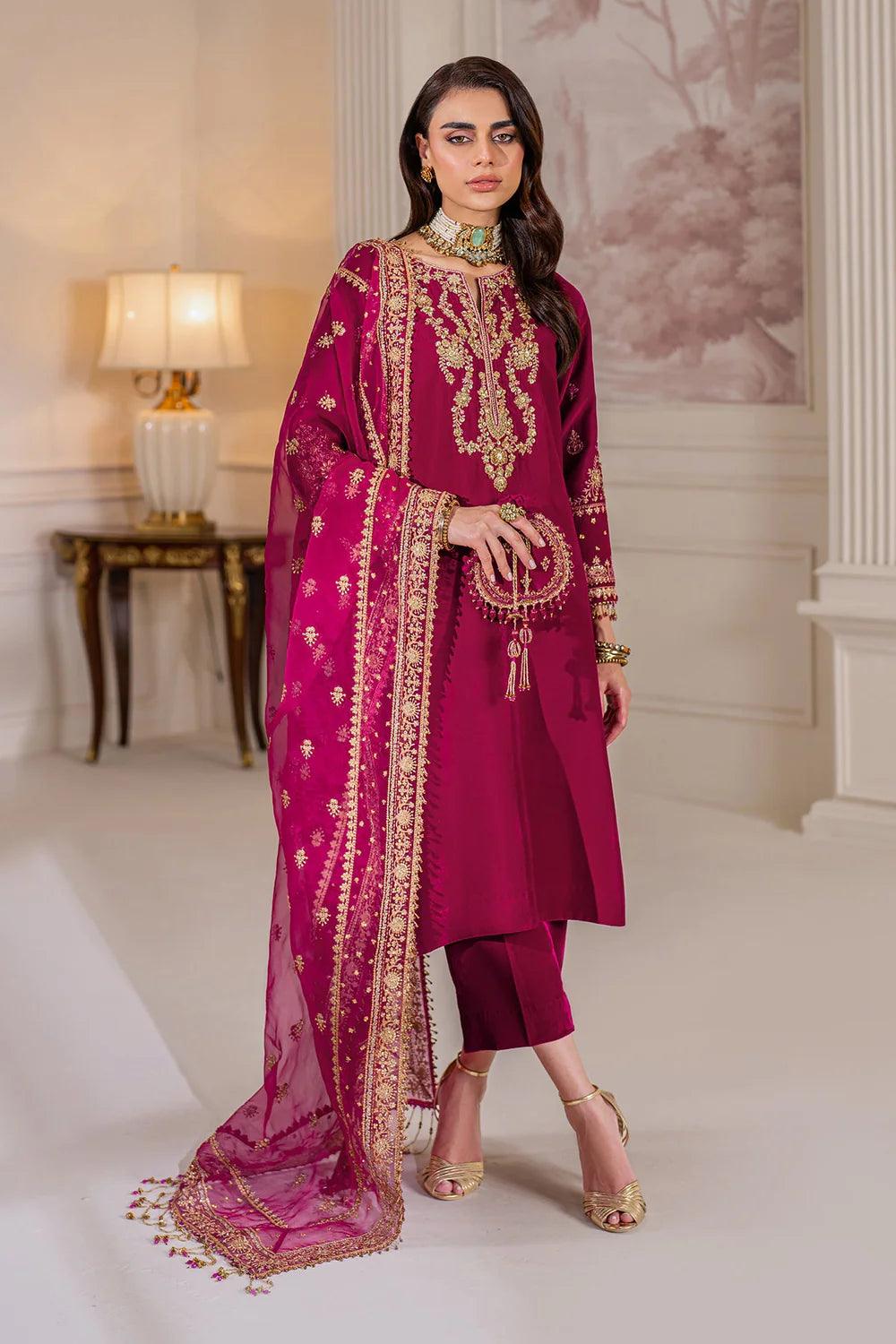 Baroque | EMBROIDERED VELVET PR-1020 - House Of Hania