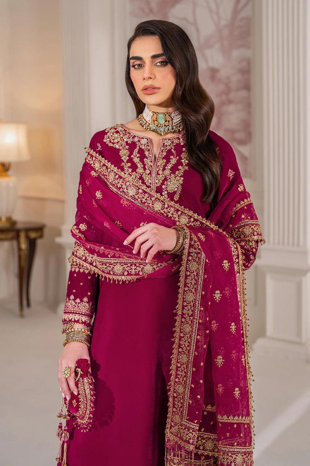Baroque | EMBROIDERED VELVET PR-1020 - House Of Hania