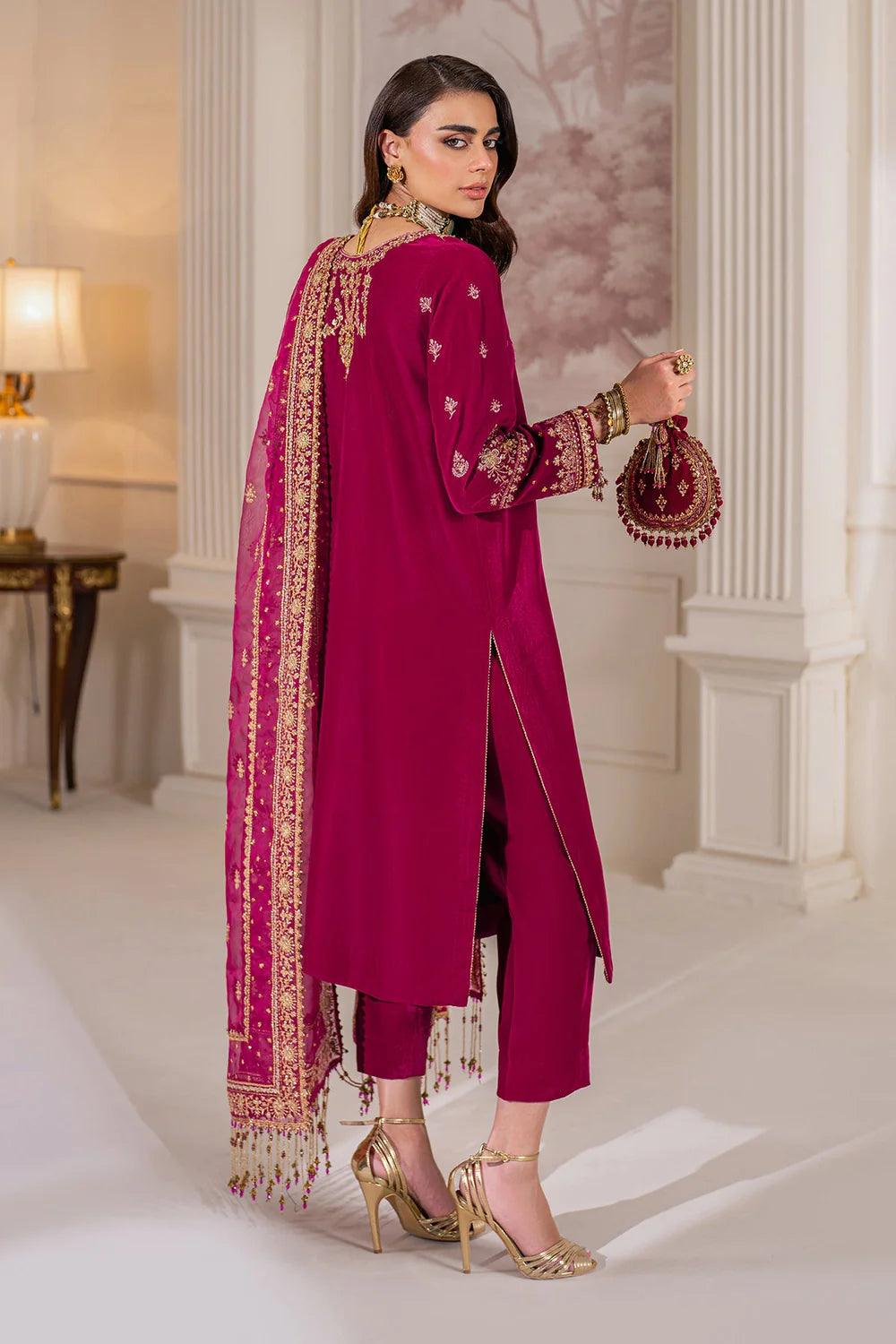 Baroque | EMBROIDERED VELVET PR-1020 - House Of Hania