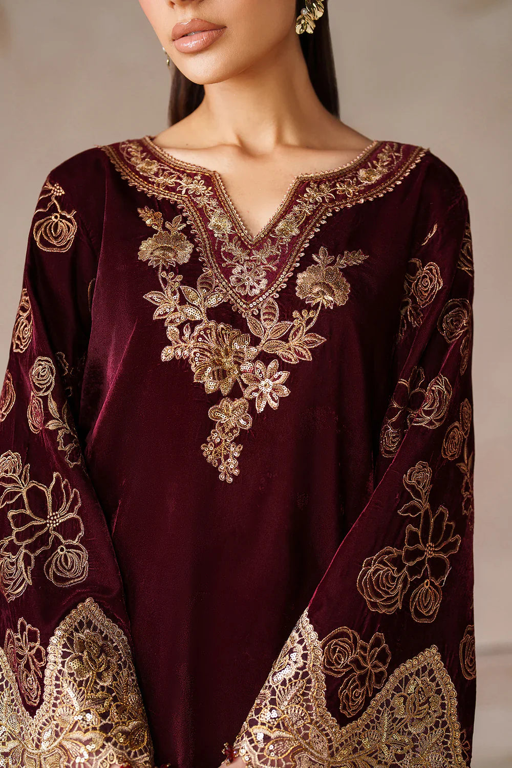 Baroque | EMBROIDERED VELVET | PR-1201 - House Of Hania