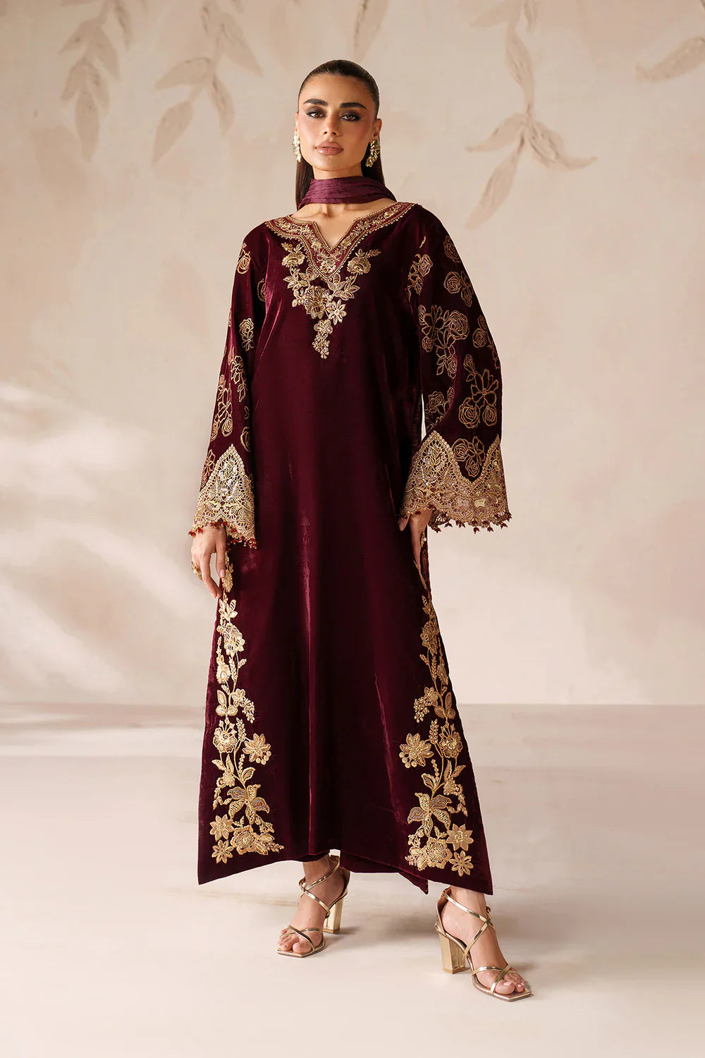 Baroque | EMBROIDERED VELVET | PR-1201 - House Of Hania