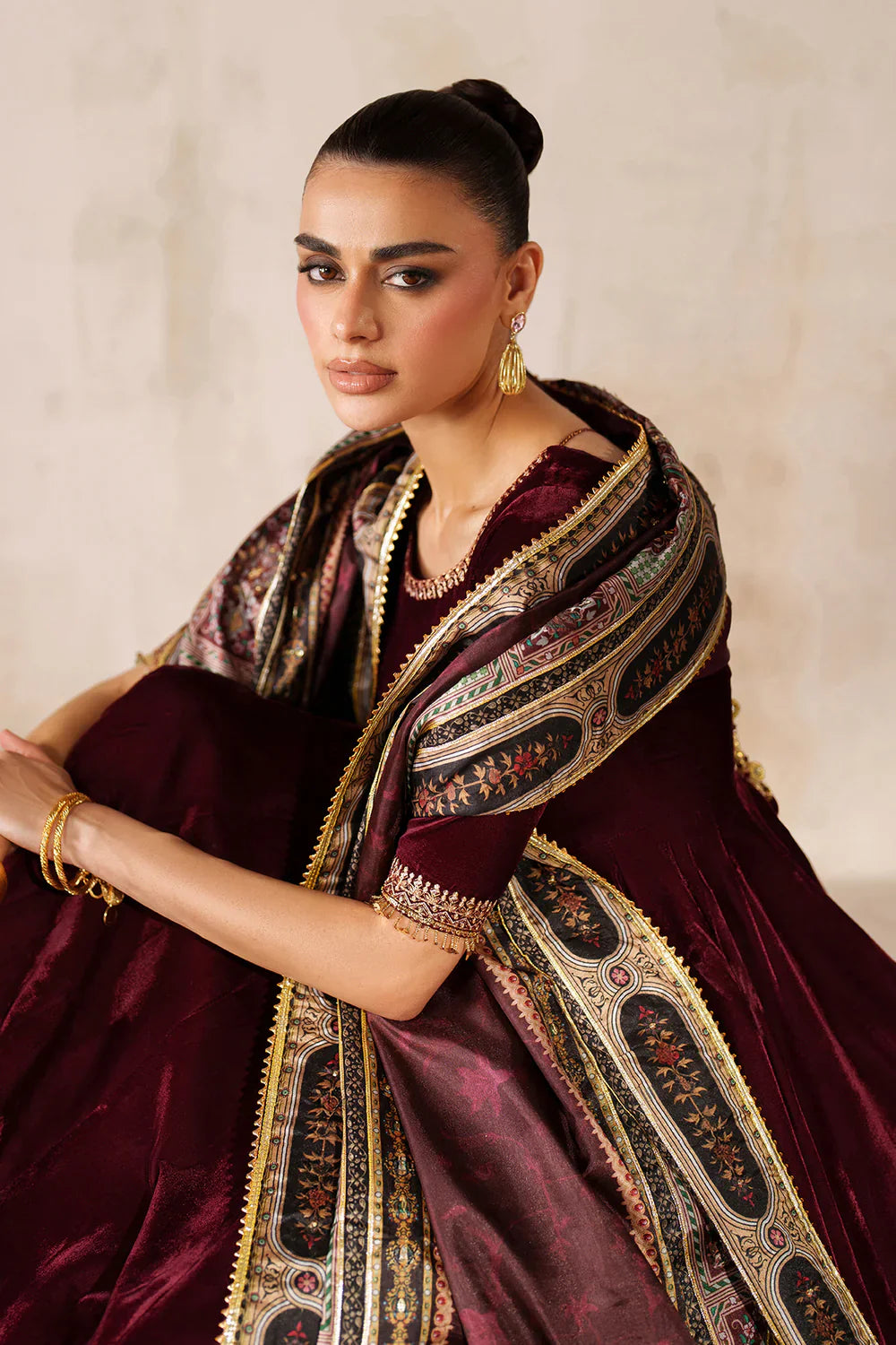 Baroque | EMBROIDERED VELVET | PR-1207 - House Of Hania
