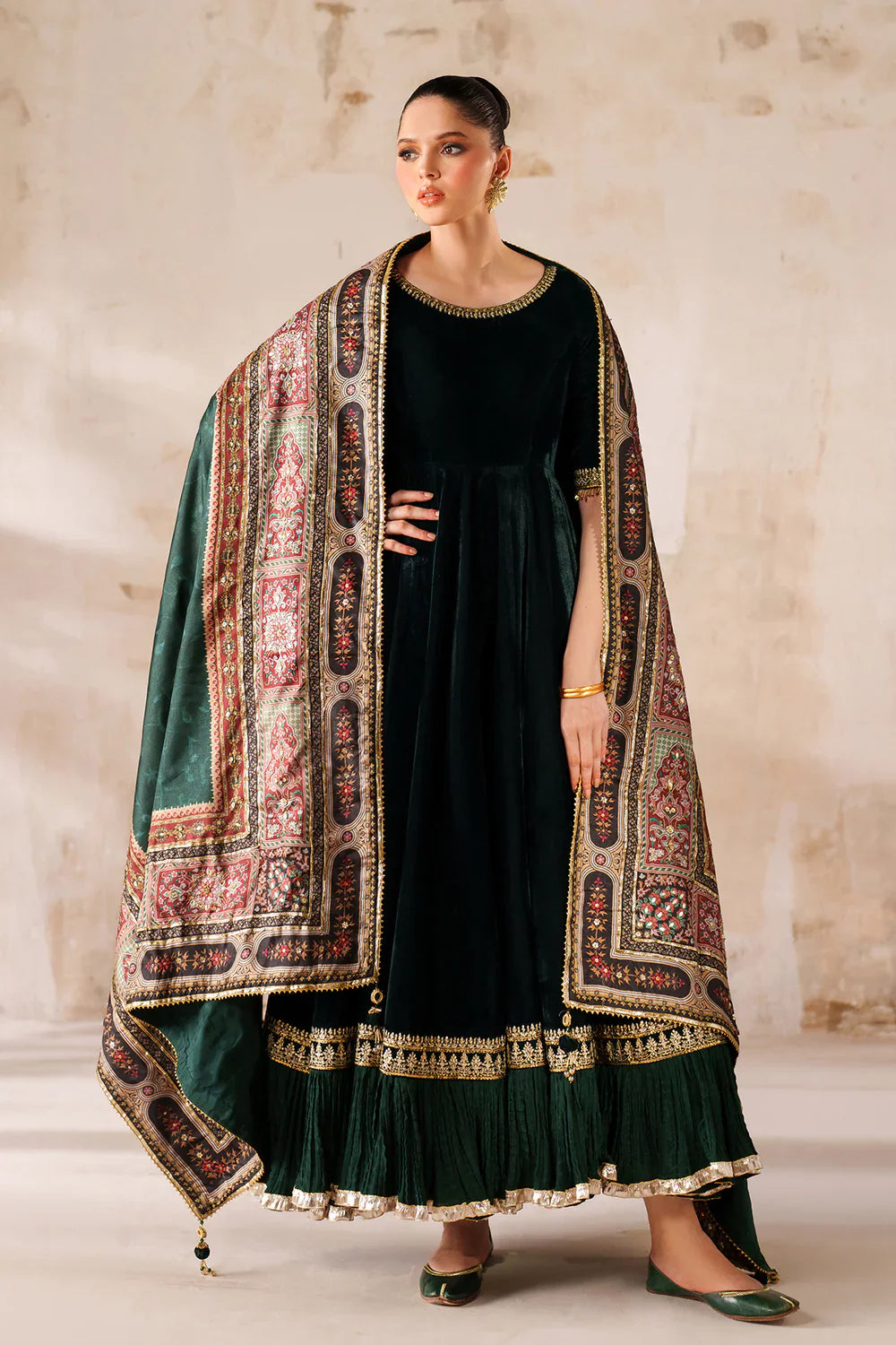 Baroque | EMBROIDERED VELVET | PR-1208 - House Of Hania