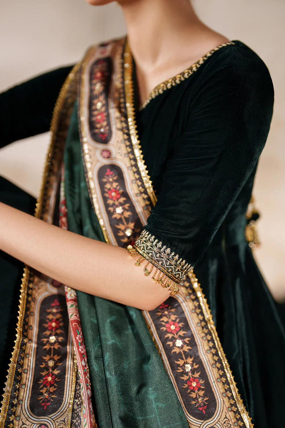 Baroque | EMBROIDERED VELVET | PR-1208 - House Of Hania