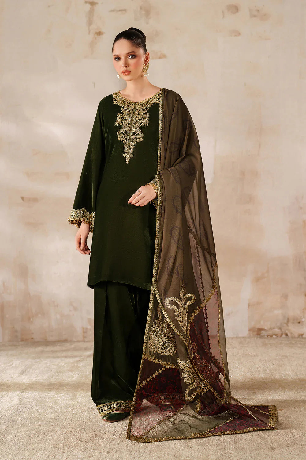Baroque | EMBROIDERED VELVET | PR-1210 - House Of Hania
