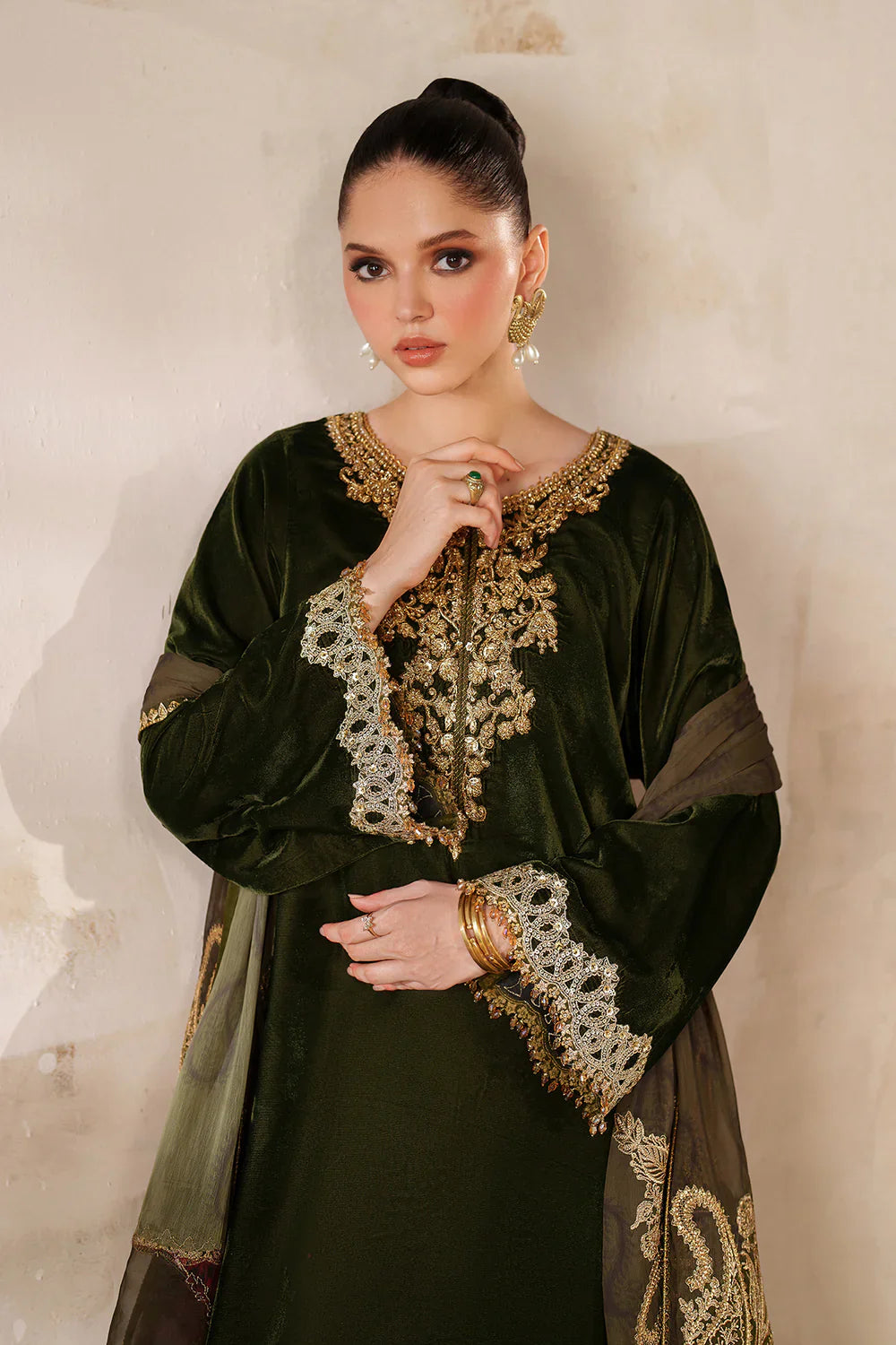 Baroque | EMBROIDERED VELVET | PR-1210 - House Of Hania