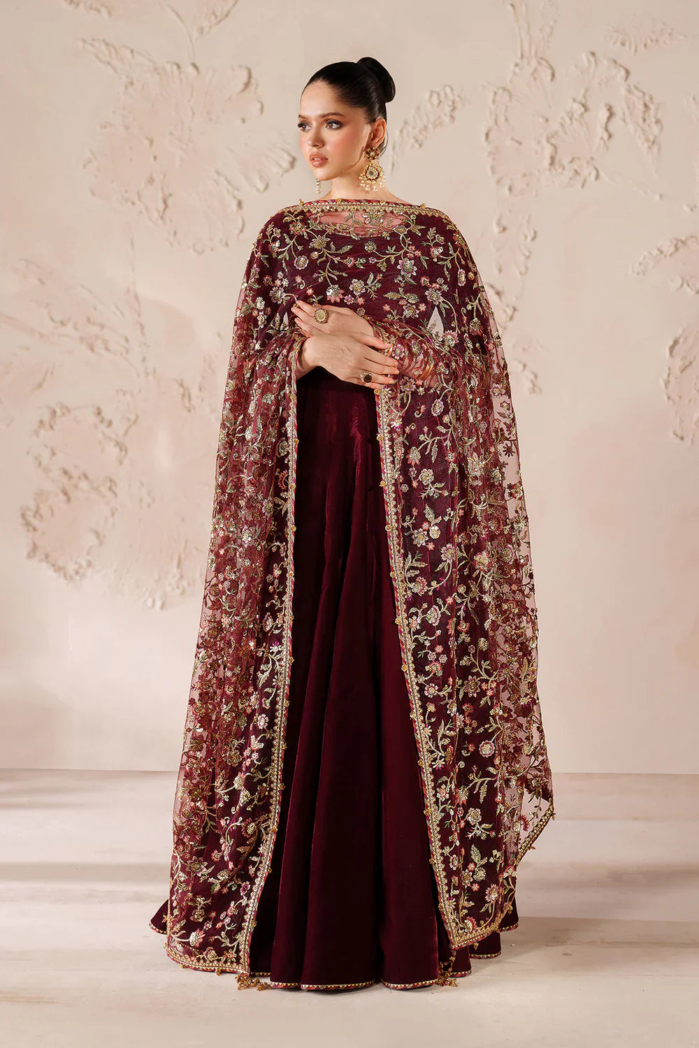Baroque | EMBROIDERED VELVET | PR-1211 - House Of Hania
