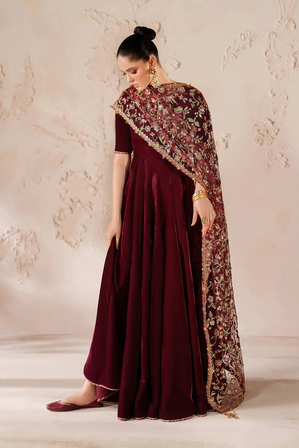 Baroque | EMBROIDERED VELVET | PR-1211 - House Of Hania