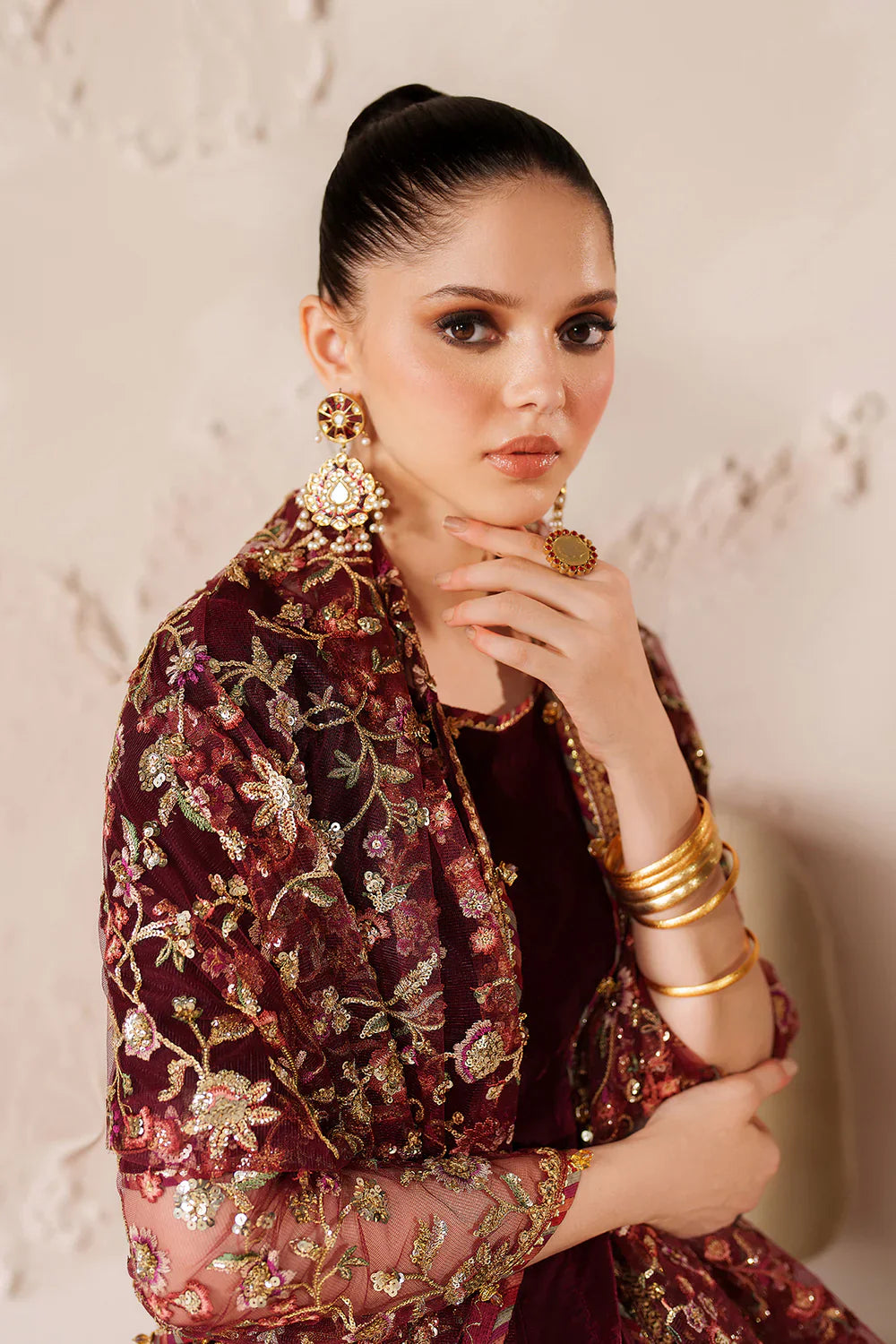 Baroque | EMBROIDERED VELVET | PR-1211 - House Of Hania